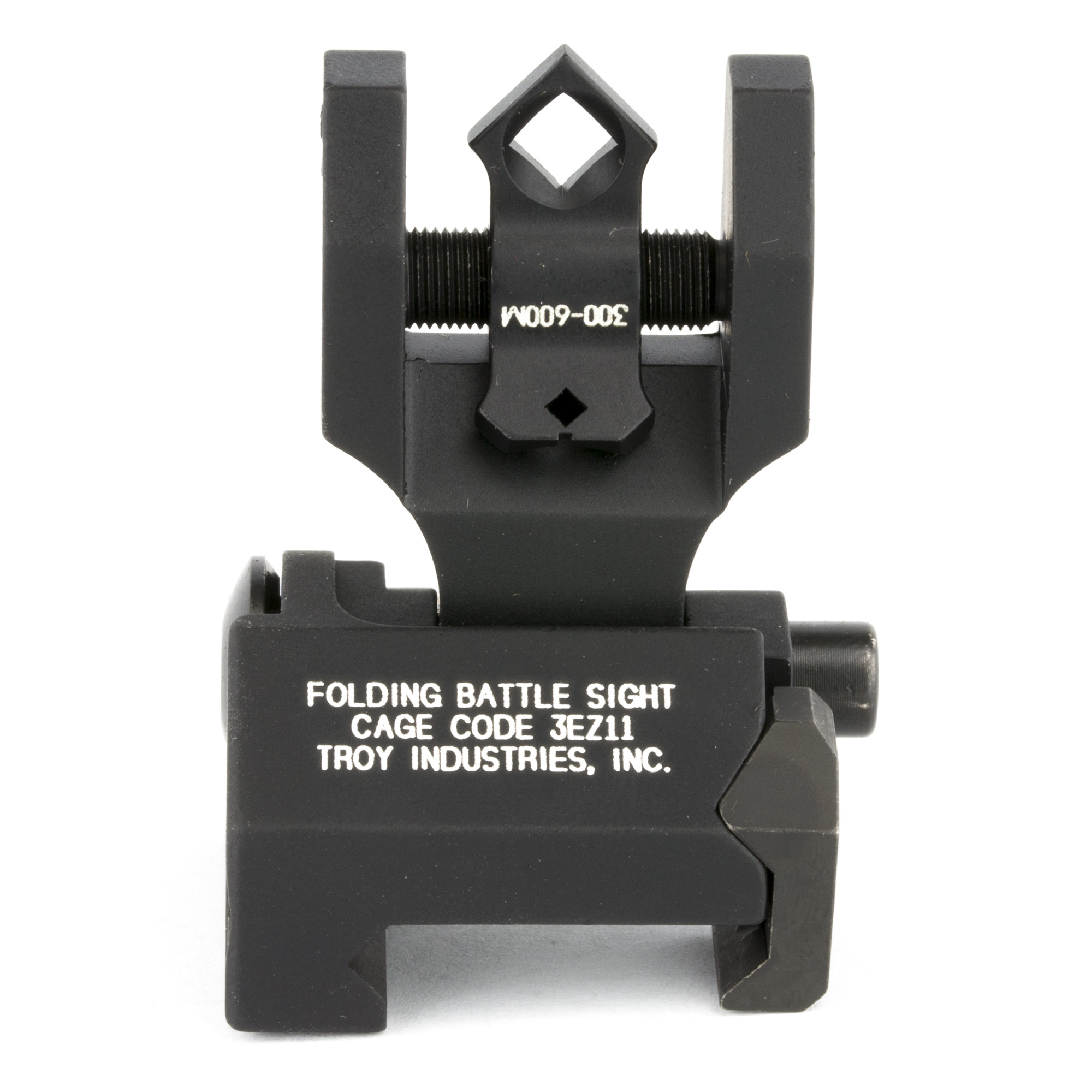 Troy Ind SSIGDOARFBT00 Rear Folding BatteleSight Dioptic Black Hardcoat Anodized for AR-15