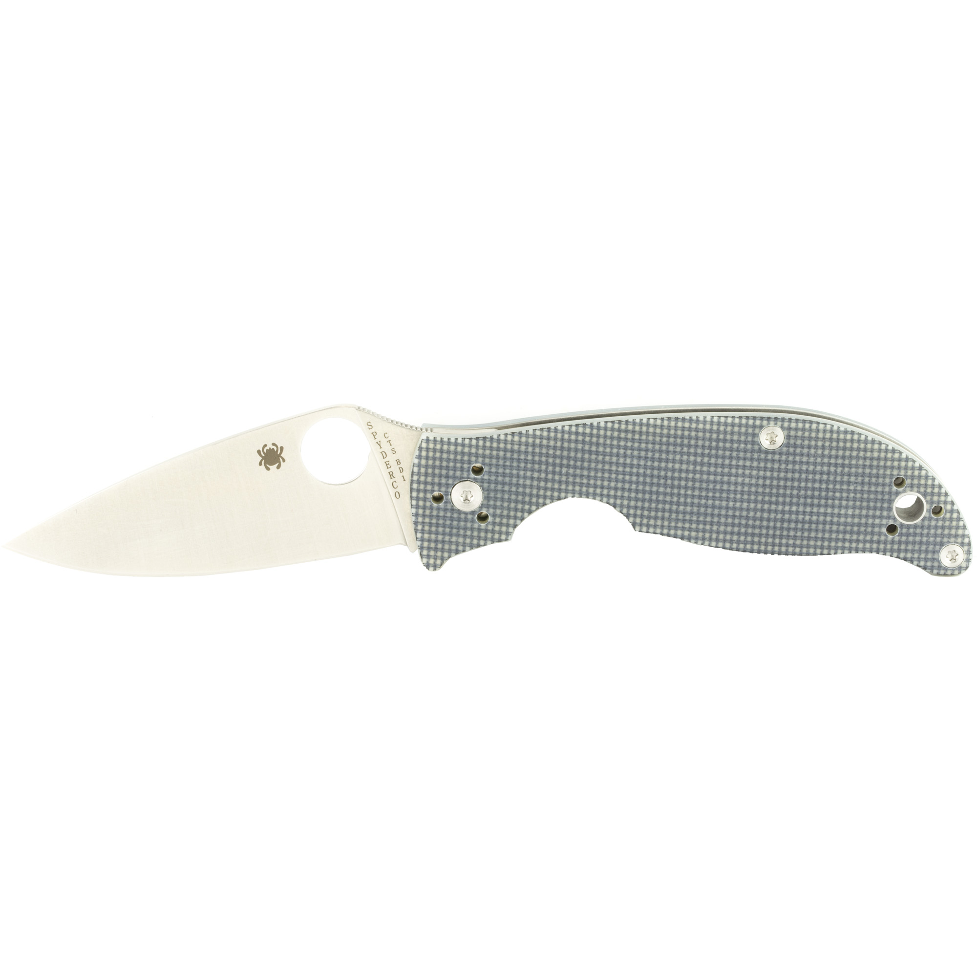 Spyderco C220GPGY Polestar 3.30” Folding Drop Point Plain CTS BD1 SS Blade Gray G10 Handle Includes Pocket Clip