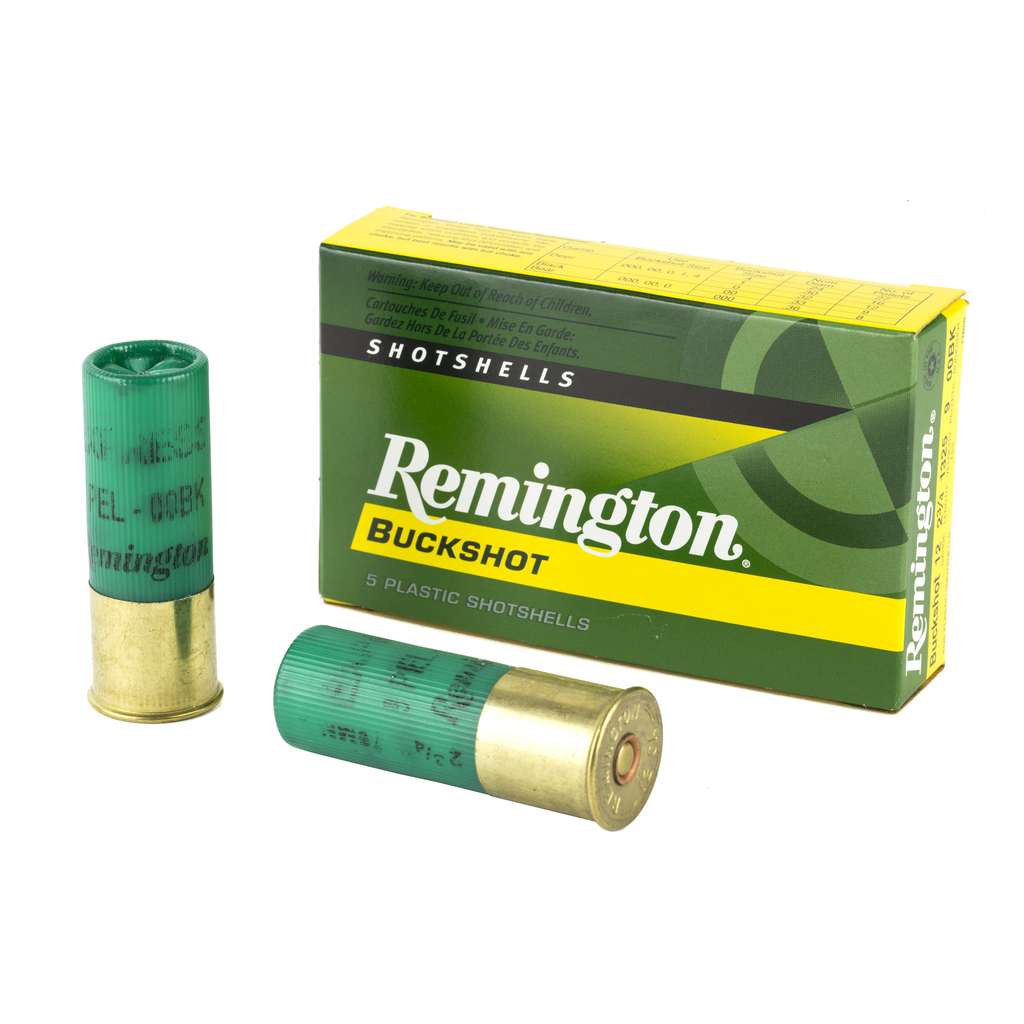 Remington Ammunition 20620 Express Buckshot 12Gauge 2.75” 00Buck Shot 5 Per Box/50 Case