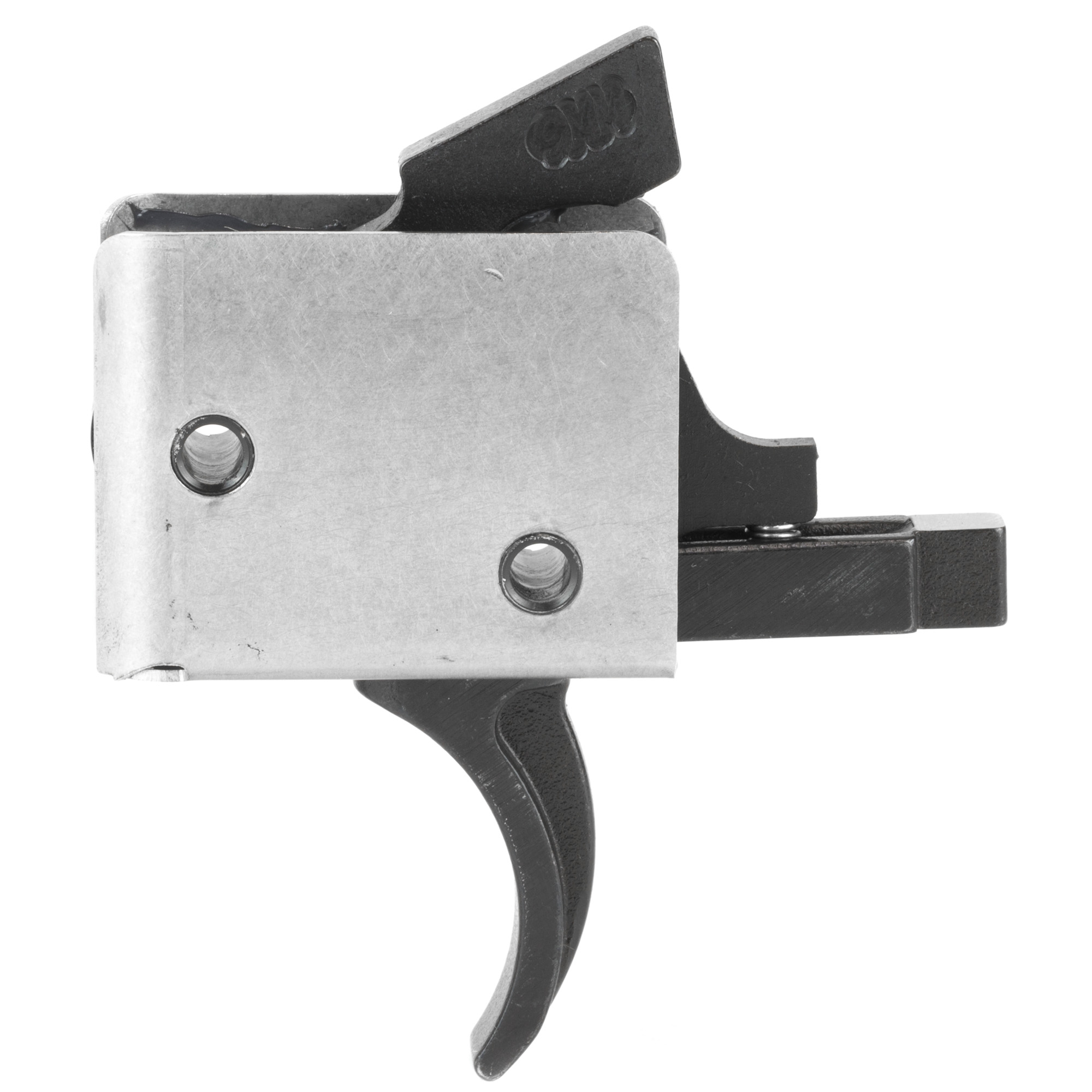 CMC Triggers 95501 Drop-In PCC Single-Stage Curved Trigger w/ 3-3.50 lbs Draw Weight & Black/Silver Finish
