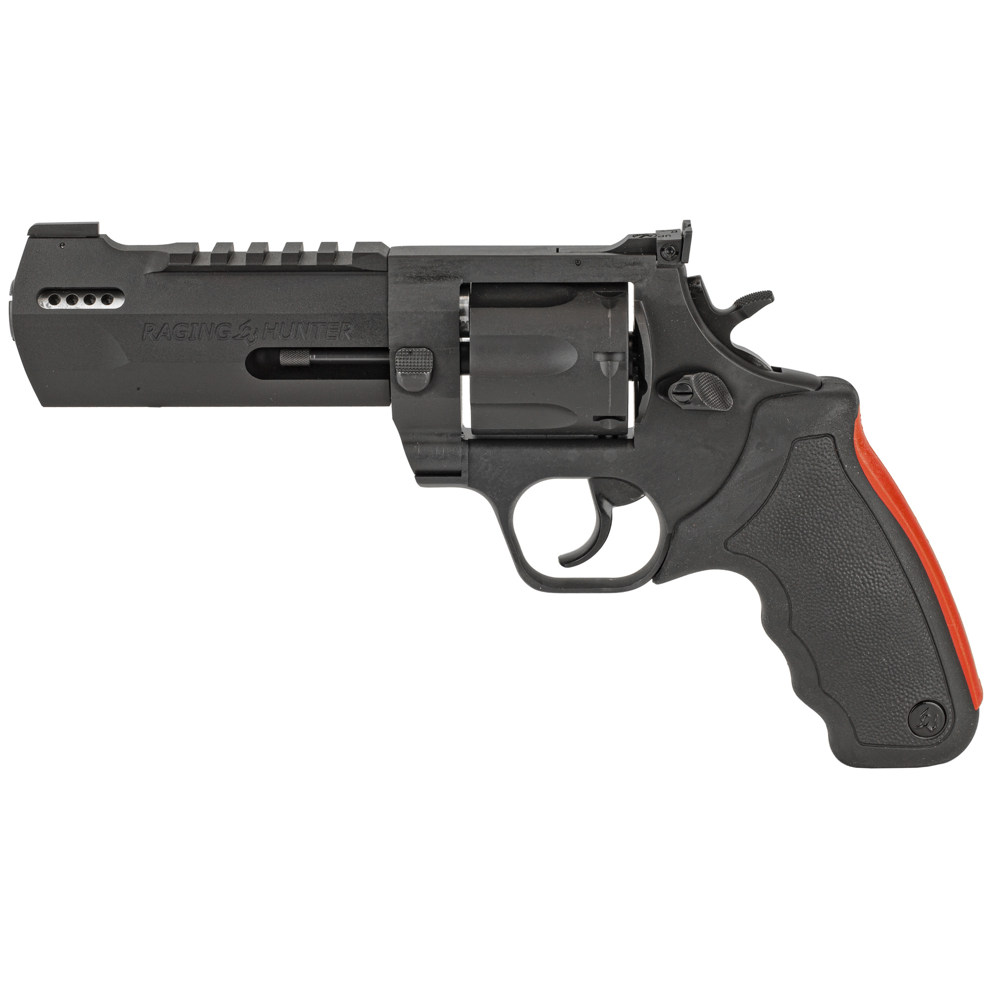 Taurus 2357051RH Raging Hunter 357 Mag 7rd 5.12” Matte Black Oxide Steel Black Rubber with Integrated Red Cushion Insert Grip