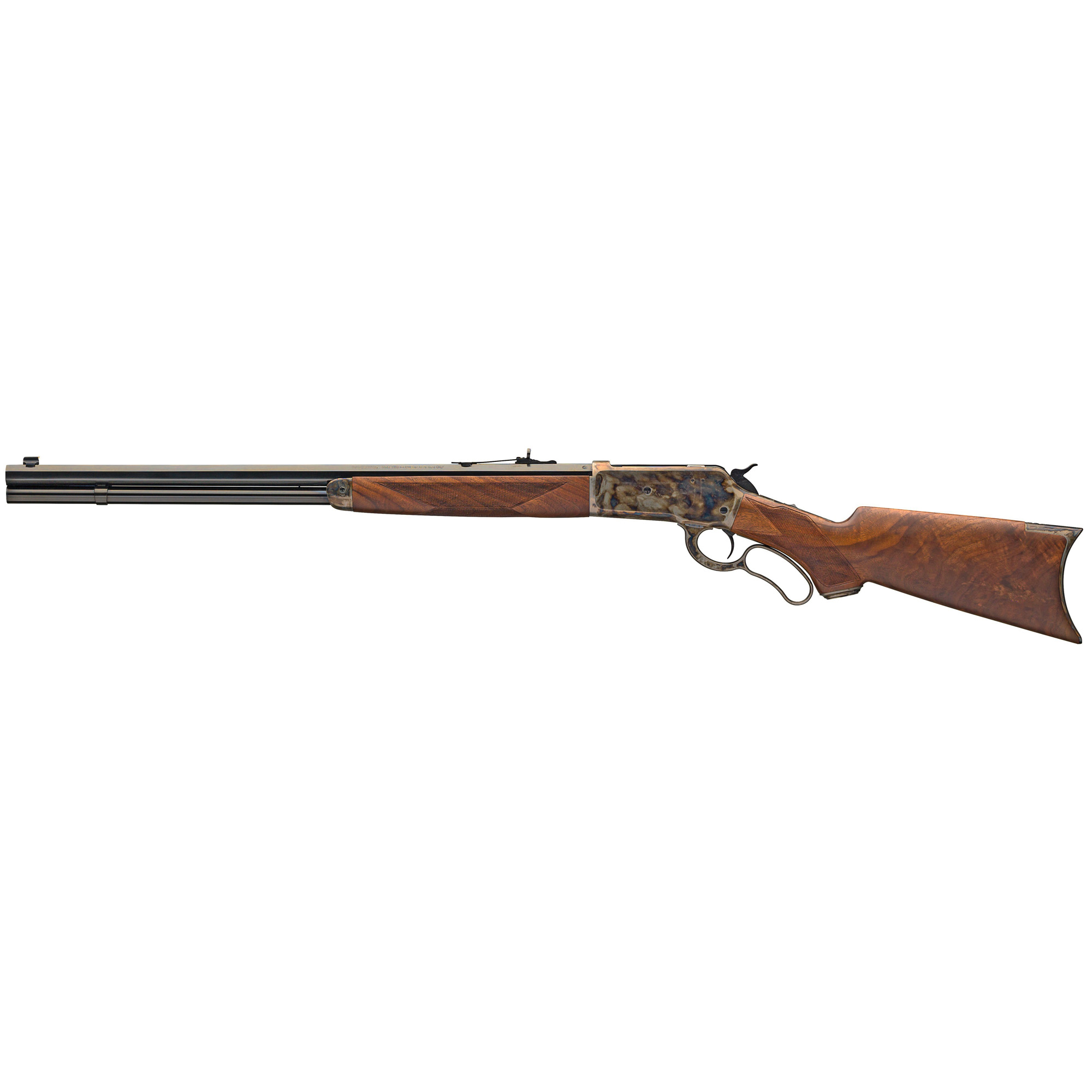 Winchester Repeating Arms 534227142 Model 1886 Deluxe Full Size 45-70 Gov 8+1 24” Brushed Polish Blued Octagon Barrel, Color Case Hardened Steel Receiver, Satin Walnut Fixed w/Pistol Grip Stock