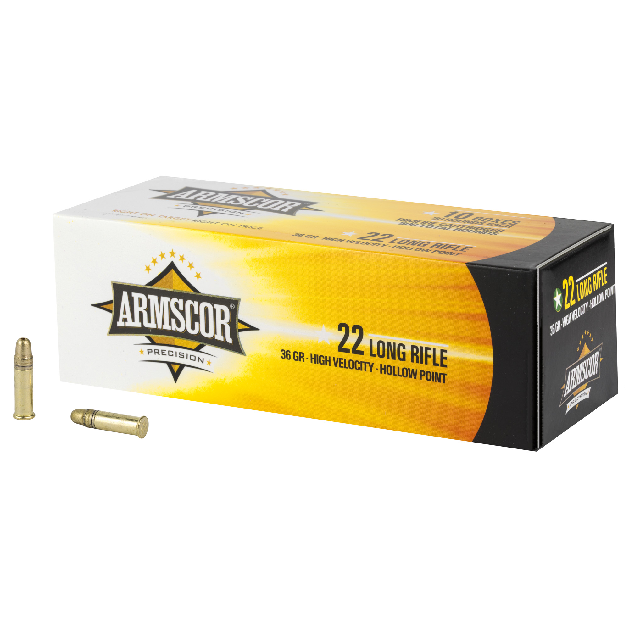 Armscor 50015PH Precision 22LR 36gr High Velocity Hollow Point 50 Per Box/100 Case