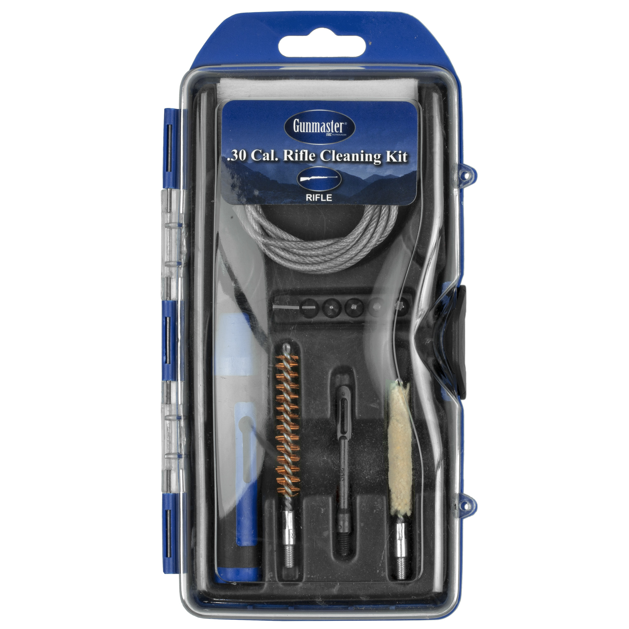 DAC GM30LR GunMaster Cleaning Kit 30 Cal Rifle/14 Pieces Black/Blue