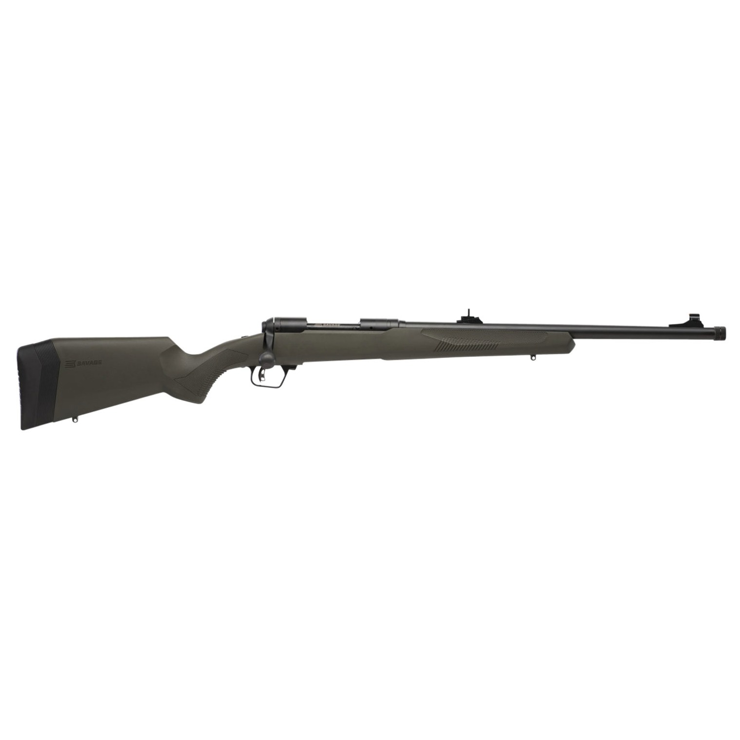 Savage Arms 57018 110 Hog Hunter Full Size 223 Rem 4+1 20” Matte Black Threaded Barrel, Carbon Steel Drilled & Tapped Receiver, AccuFit w/Adj Comb & LOP OD Green Synthetic Stock, Right Hand