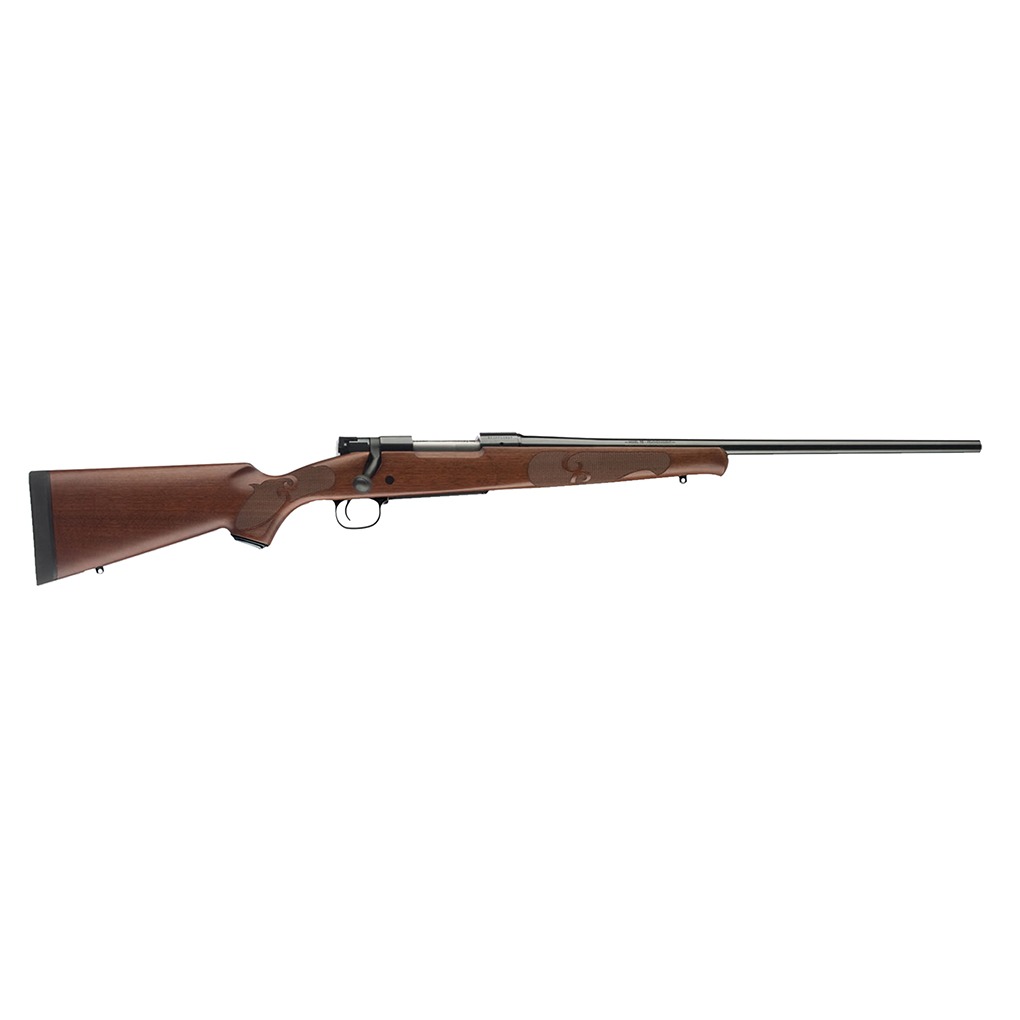 Winchester Guns 535201218 Model 70 Featherweight Compact 7mm-08 Rem Caliber with 5+1 Capacity, 20” Barrel, Brushed Polish Blued Metal Finish & Satin Walnut Fixed Feather Checkered Stock Right Hand