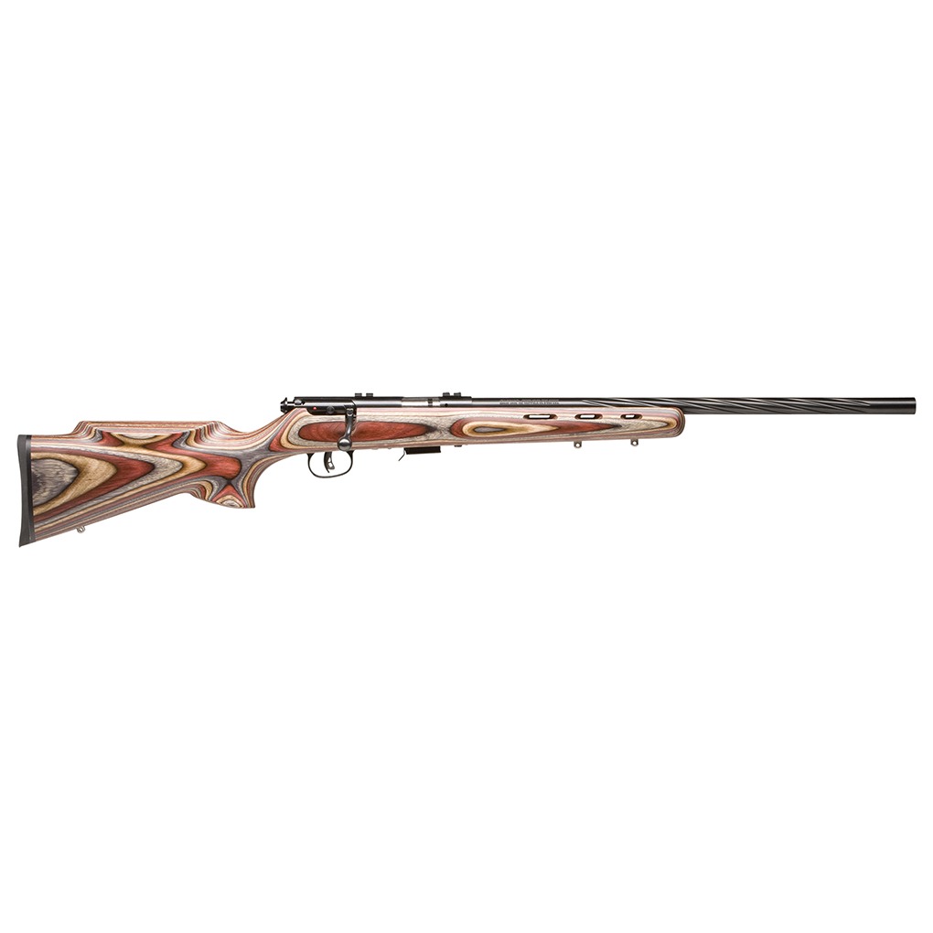 Savage Arms 92745 93 BRJ Full Size 22 WMR 5+1 21” Matte Black Heavy Spiral Fluted Barrel, Matte Black Carbon Steel Drilled & Tapped Receiver, Royal Jacaranda Monte Carlo Laminate Stock, Right Hand