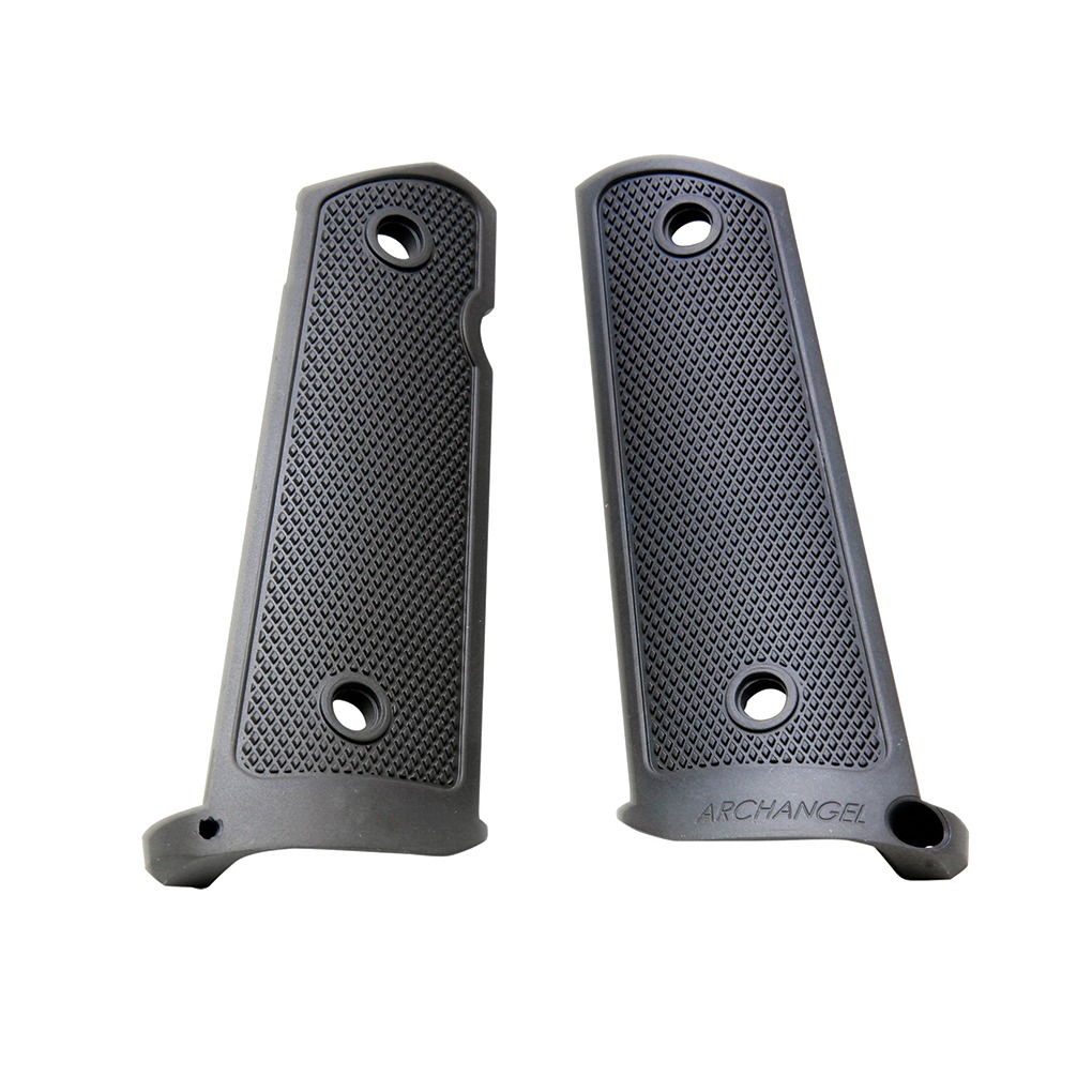 Archangel AA108 Grip Panels Made of Aluminum With Black Anodized Diamond Checkering Finish for 1911 Government