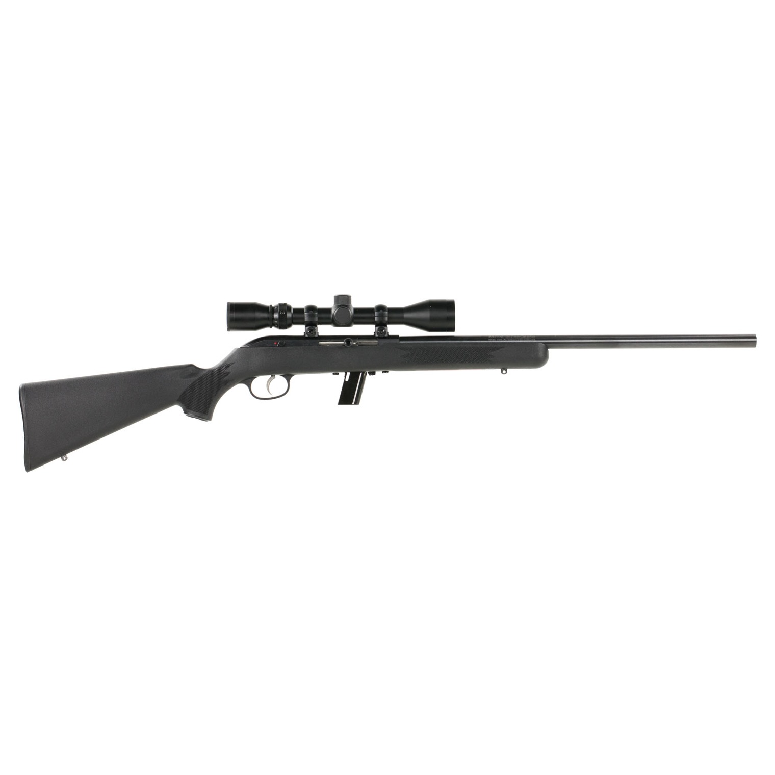 Savage Arms 45100 64 FVXP Full Size 22 LR 10+1 21” Matte Black Heavy Barrel, Matte Black Drilled & Tapped Carbon Steel Receiver, Matte Black Fixed Synthetic Stock, 3-9x40mm Duplex Scope, Right Hand