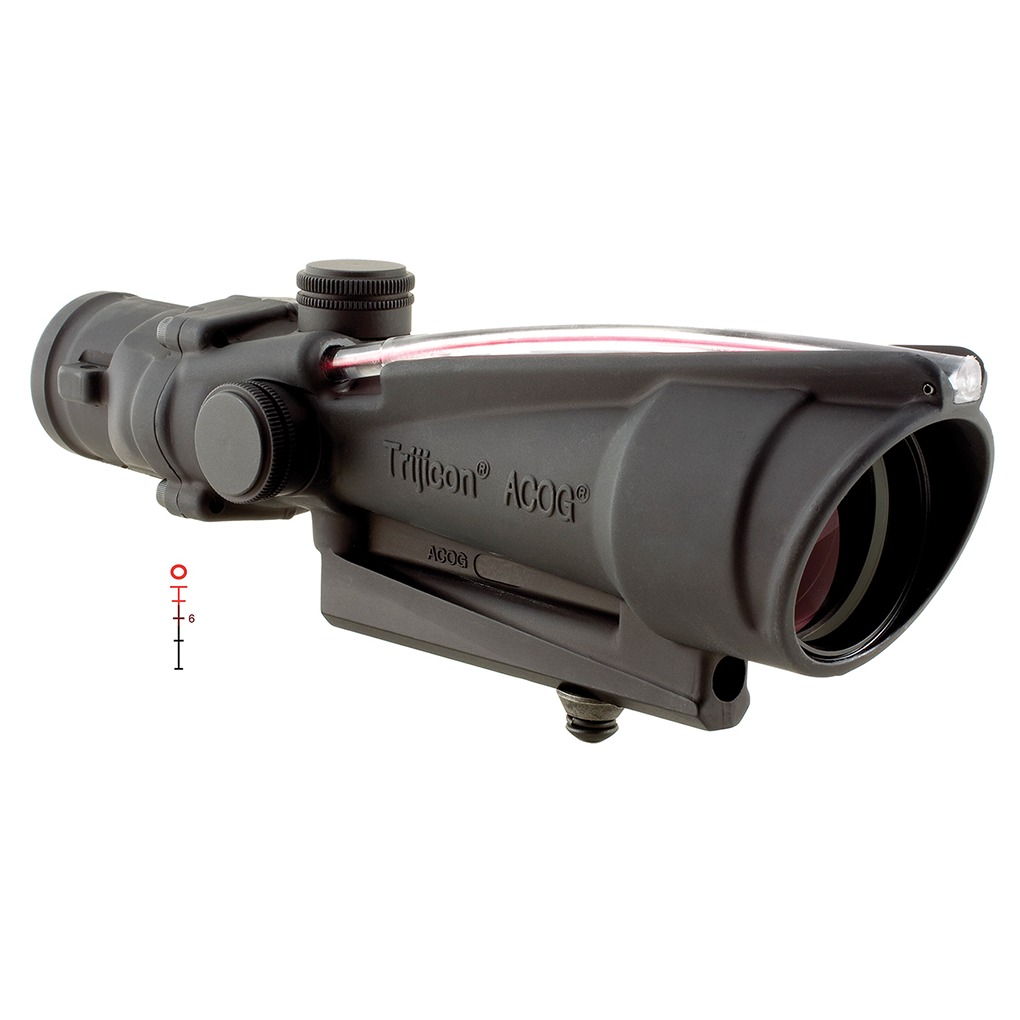 Trijicon 100136 ACOG Black Hardcoat Anodized 3.5x35mm Illuminated Red Donut .223/5.56 BDC Reticle