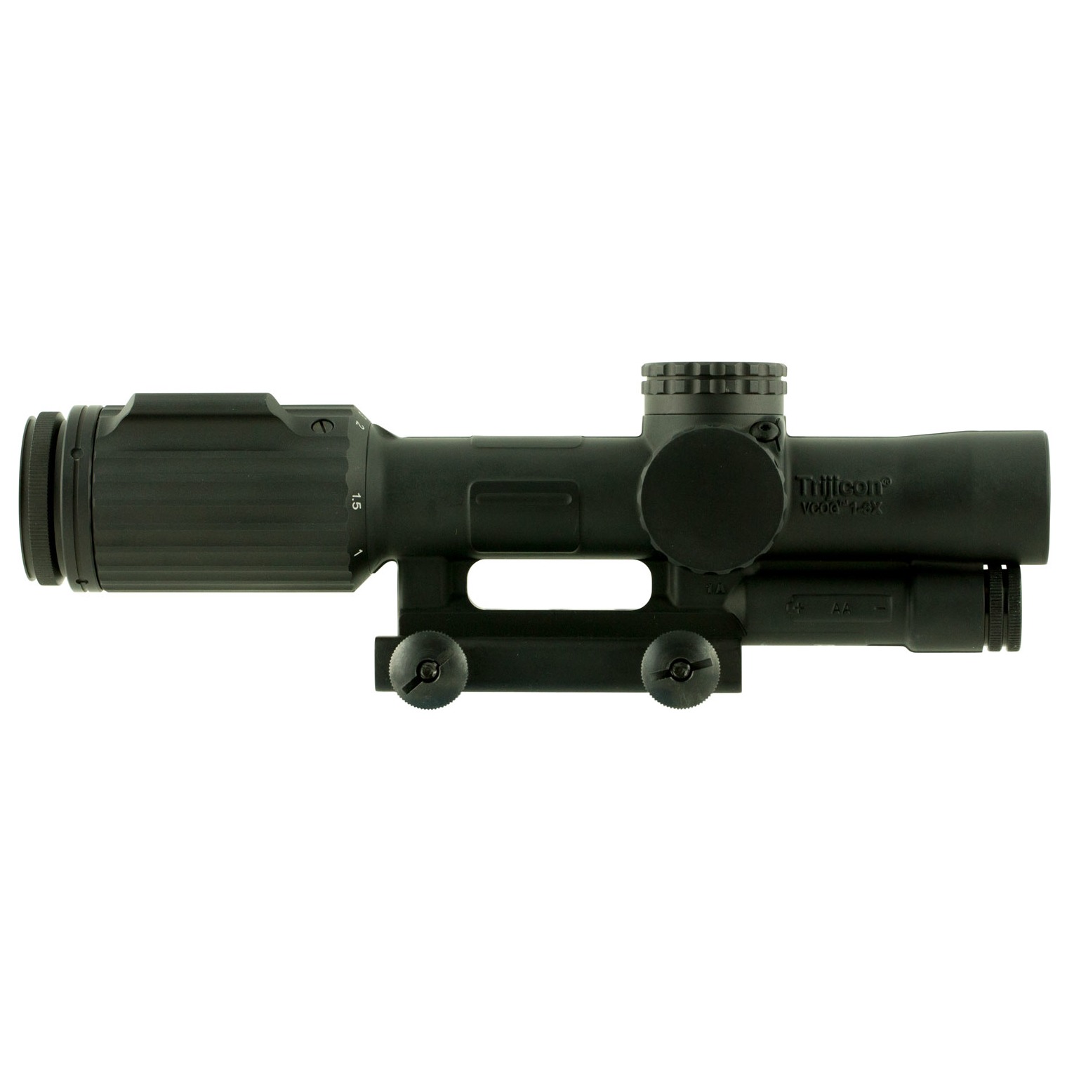 Trijicon 1600036 VCOG Matte Black 1-6x24mm 30mm Tube LED Illuminated Green Segmented Circle w/Crosshair MOA Reticle