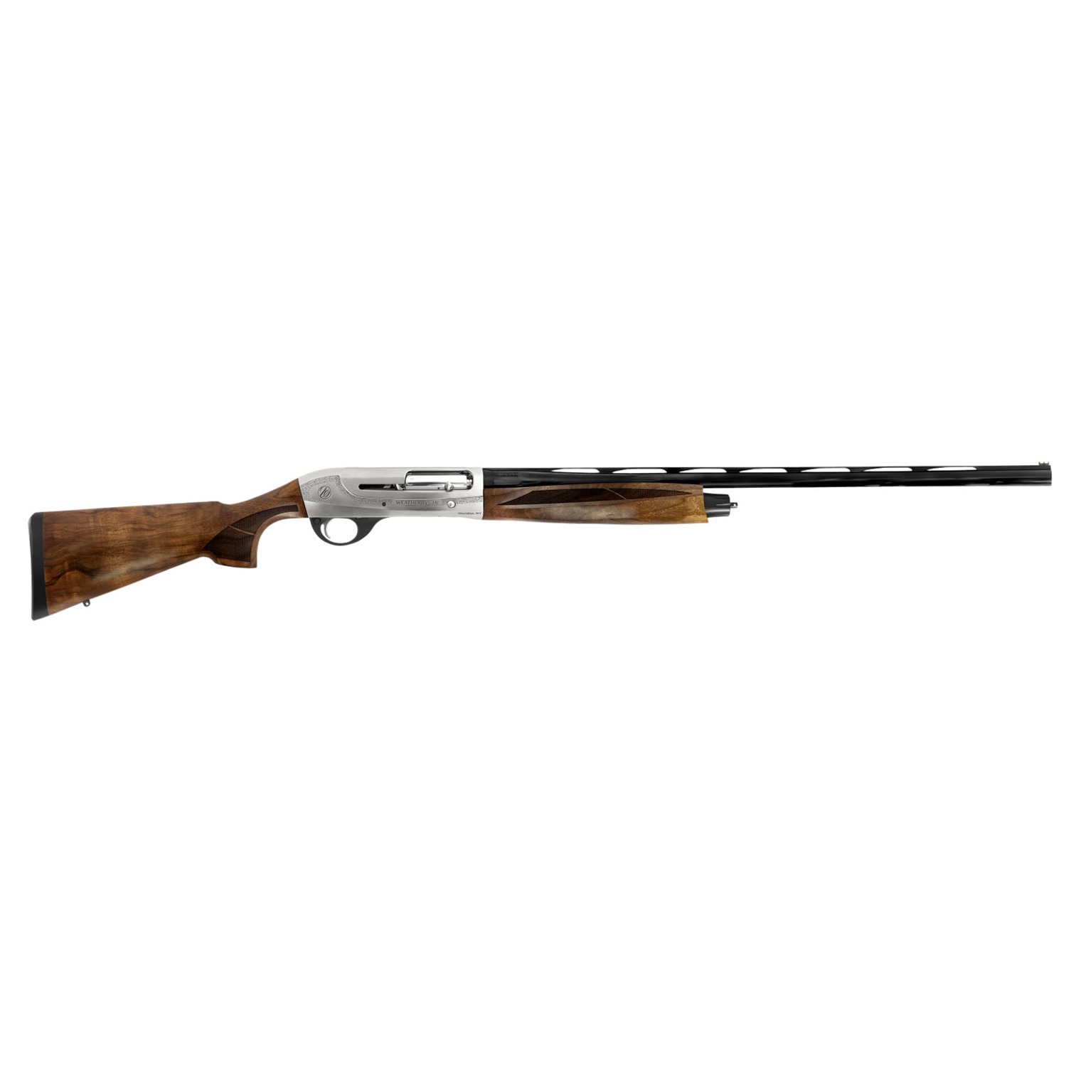 Weatherby ID22028MAG 18i Deluxe Full Size 20 Gauge Semi-Auto 3” 4+1 28” Black Vent Rib Barrel, Engraved Nickel Aluminum Receiver, Fixed Matte Walnut Stock, Right Hand