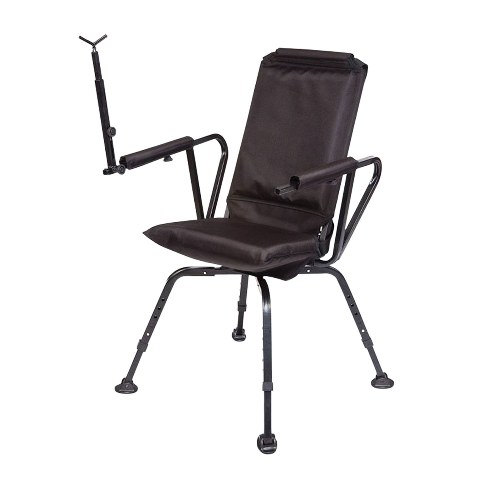 BenchMaster BMSSSC Sniper Seat 360 Shooting Chair Black Steel Legs w/Foam Back