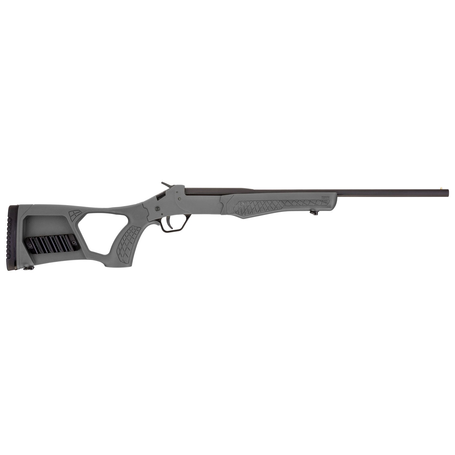 Rossi SSP1-GRAY Tuffy Single Shot Youth 410 Gauge Break Open 3” 1rd 18.50” Matte Black Barrel, Matte Black Steel Receiver, Gray Synthetic Thumbhole Stock w/Shell Holder, Right Hand