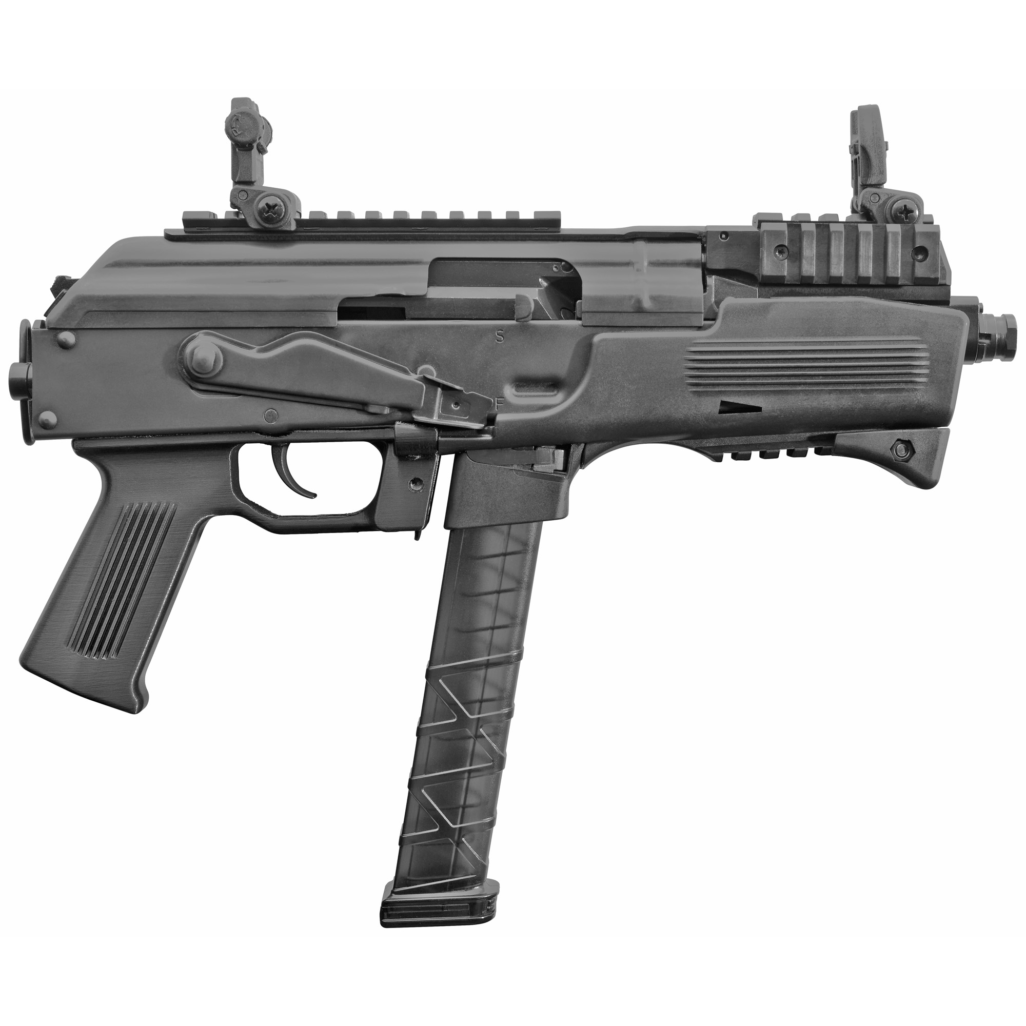 Charles Daly CF440130 PAK-9 9mm Luger 10+1 6.30” Matte Black Steel Barrel, Matte Black Steel w/Picatinny Rail Receiver, Black Polymer Grips, No Brace, Sling Swivel