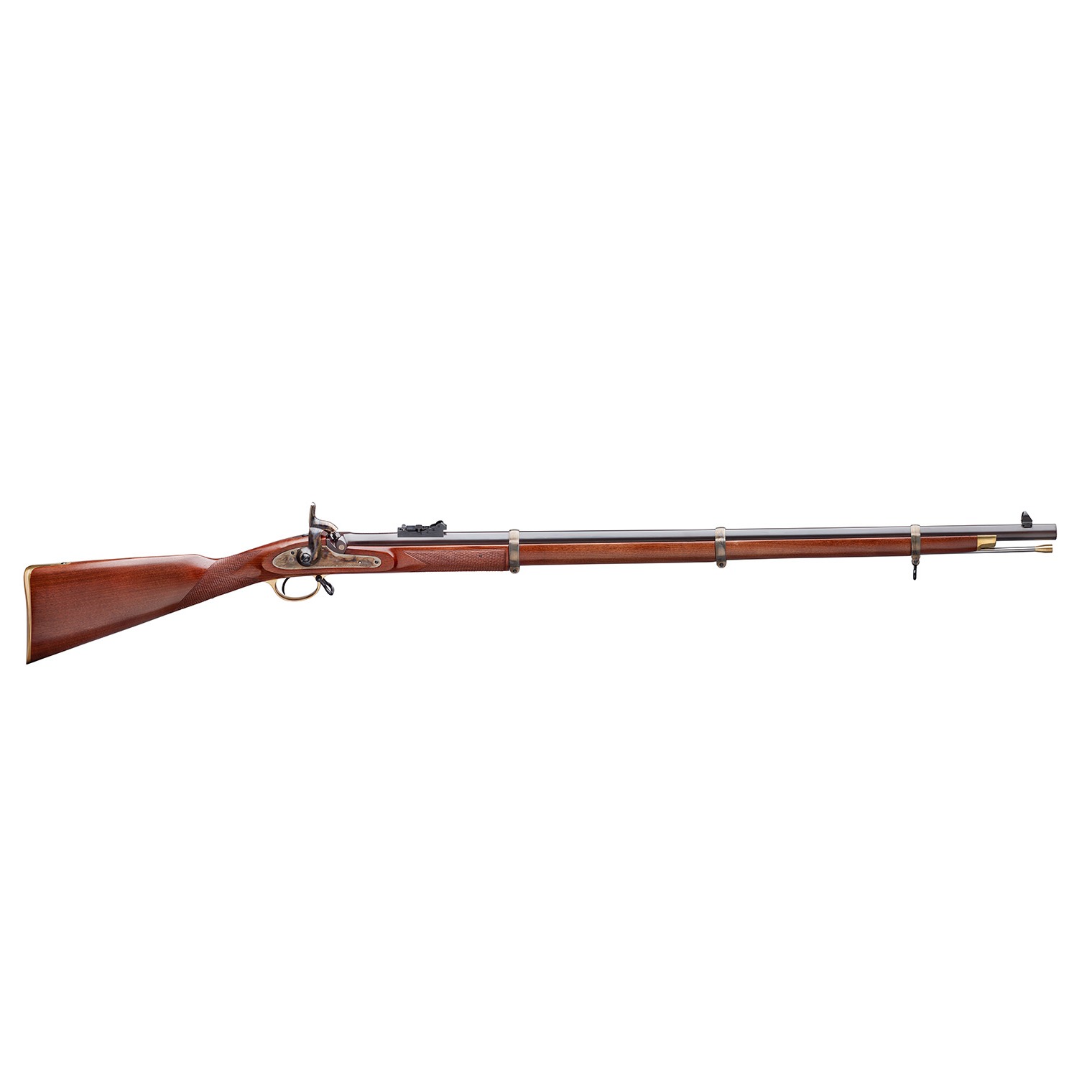 Taylors & Company 210033 Pedersoli Enfield Whitworth 451 Cal Musket 36” Blued Single Shot Barrel, Color case Hardened Receiver, Fixed Checkered Walnut Stock