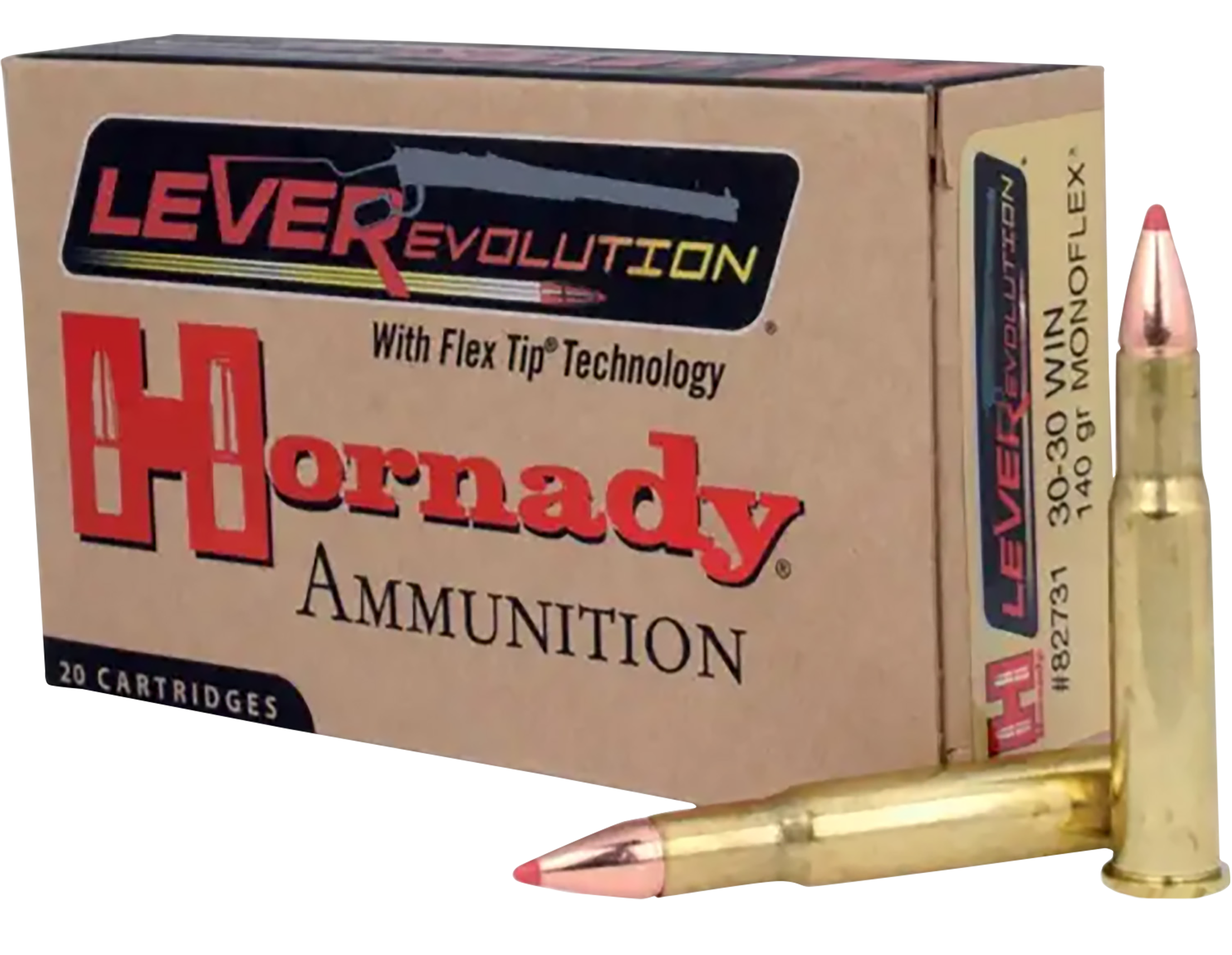 Hornady LEVERevolution 30-30 Win 140gr MonoFlex 20rd - Box or Case