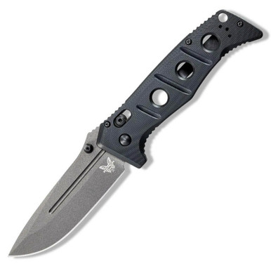Benchmade 275GY-1 Adamas Folding 3.78" Drop Point CMP-CRUWEAR Gray Cerakote Blade G-10 Handle Gray