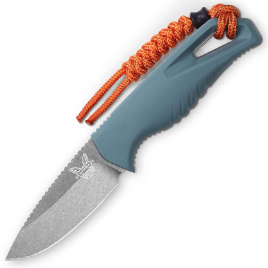 Benchmade Water Intersect Pocket Fixed 2.68" CPM-MagnaCut Stonewashed Drop Point Depth Blue