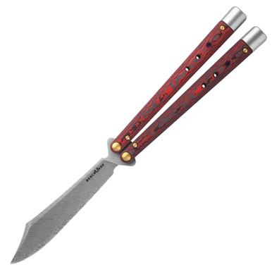 Benchmade Necron Lava Flow Red Folding Knife
