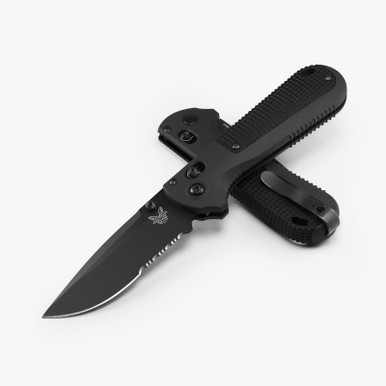 Benchmade Redoubt Axis Drop Serrated Point Black Handle, 430SBK-02