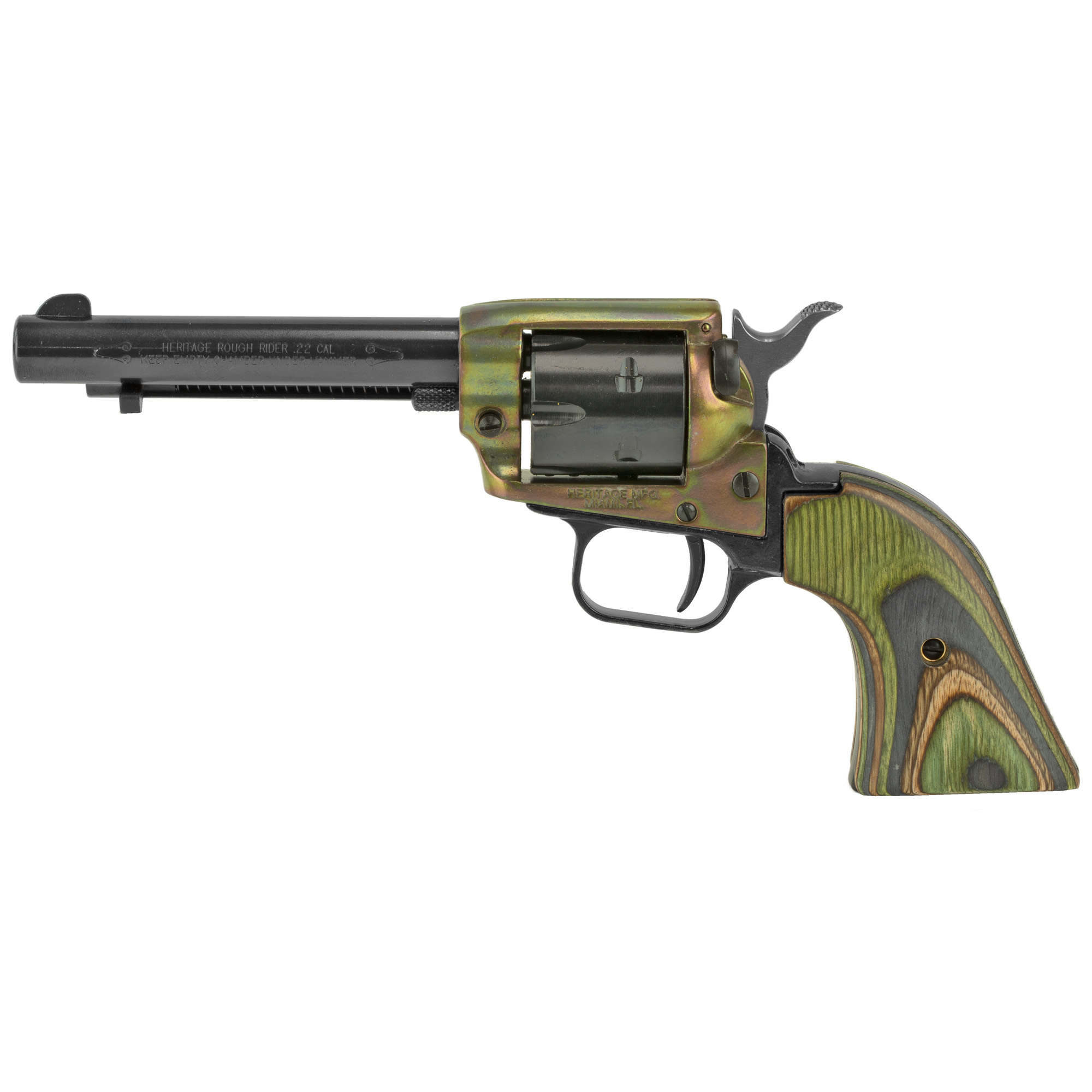 Heritage Mfg RR22CH4 Rough Rider 22 LR 6rd 4.75” Black Barrel & Cylinder Color Case Hardened Steel Frame