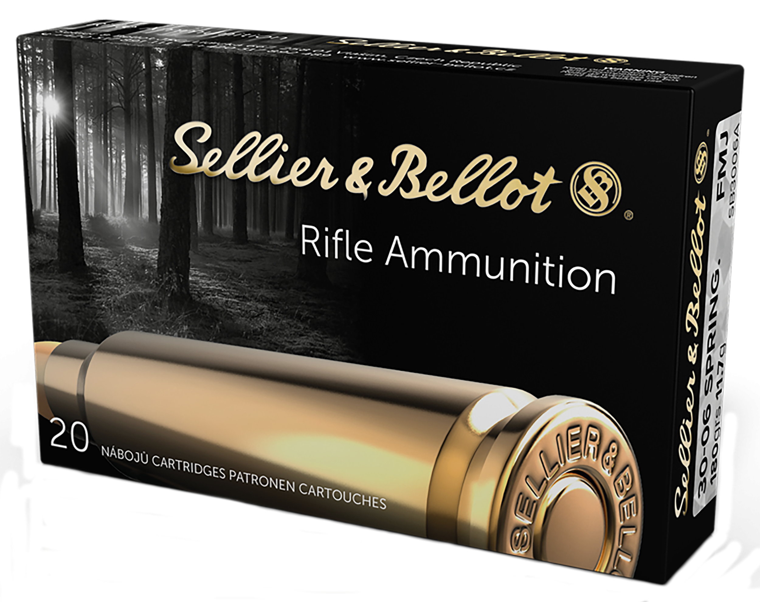 Sellier & Bellot SB3006A Rifle 30-06 Springfield 180gr FMJ 20 Bx/20 Cs - Box or Case