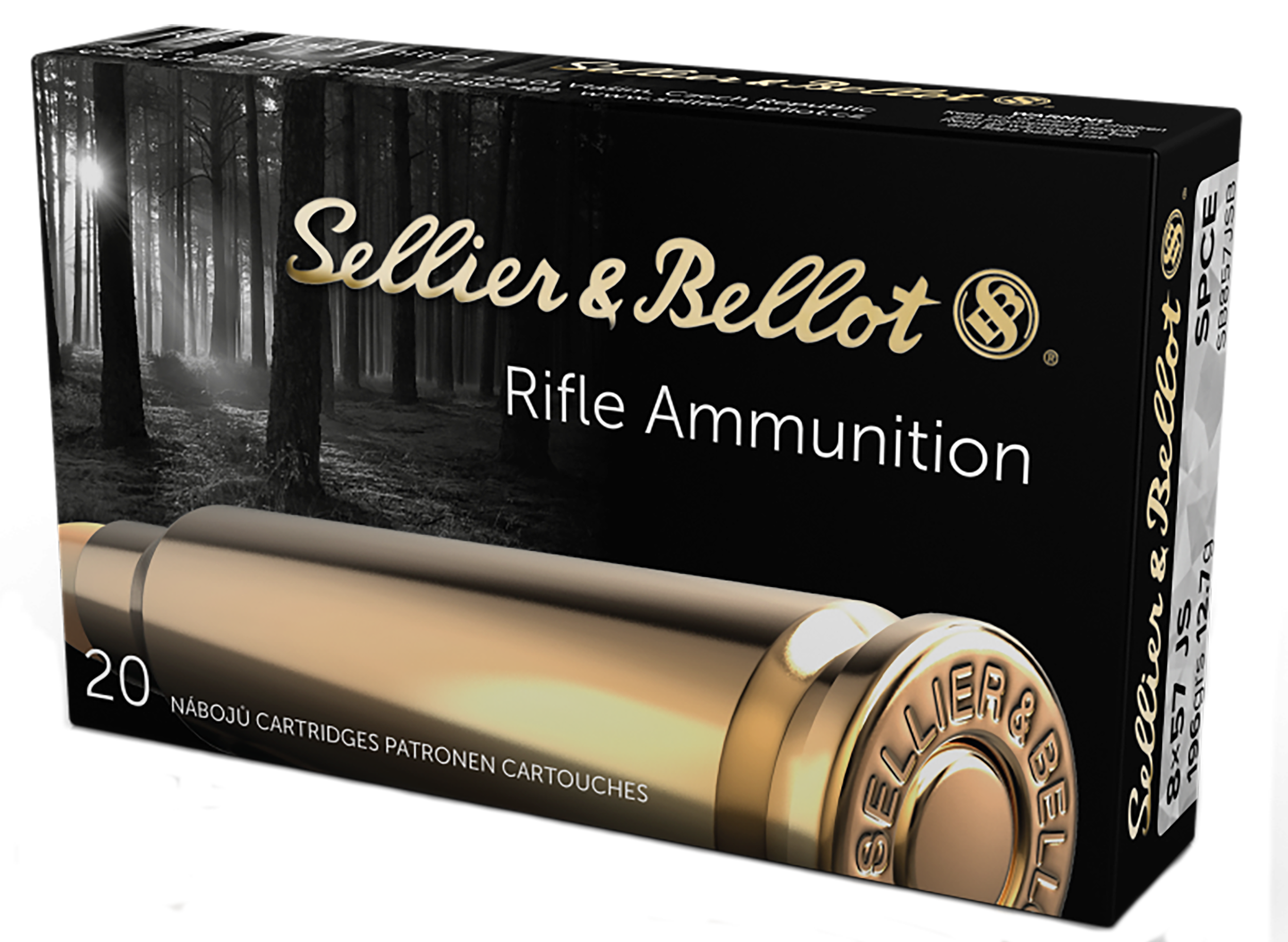 Sellier & Bellot SB857JSB Rifle 8x57 JS 196 gr Soft Point Cut-Through Edge (SPCE) 20 Bx/ 20 Cs - Box or Case