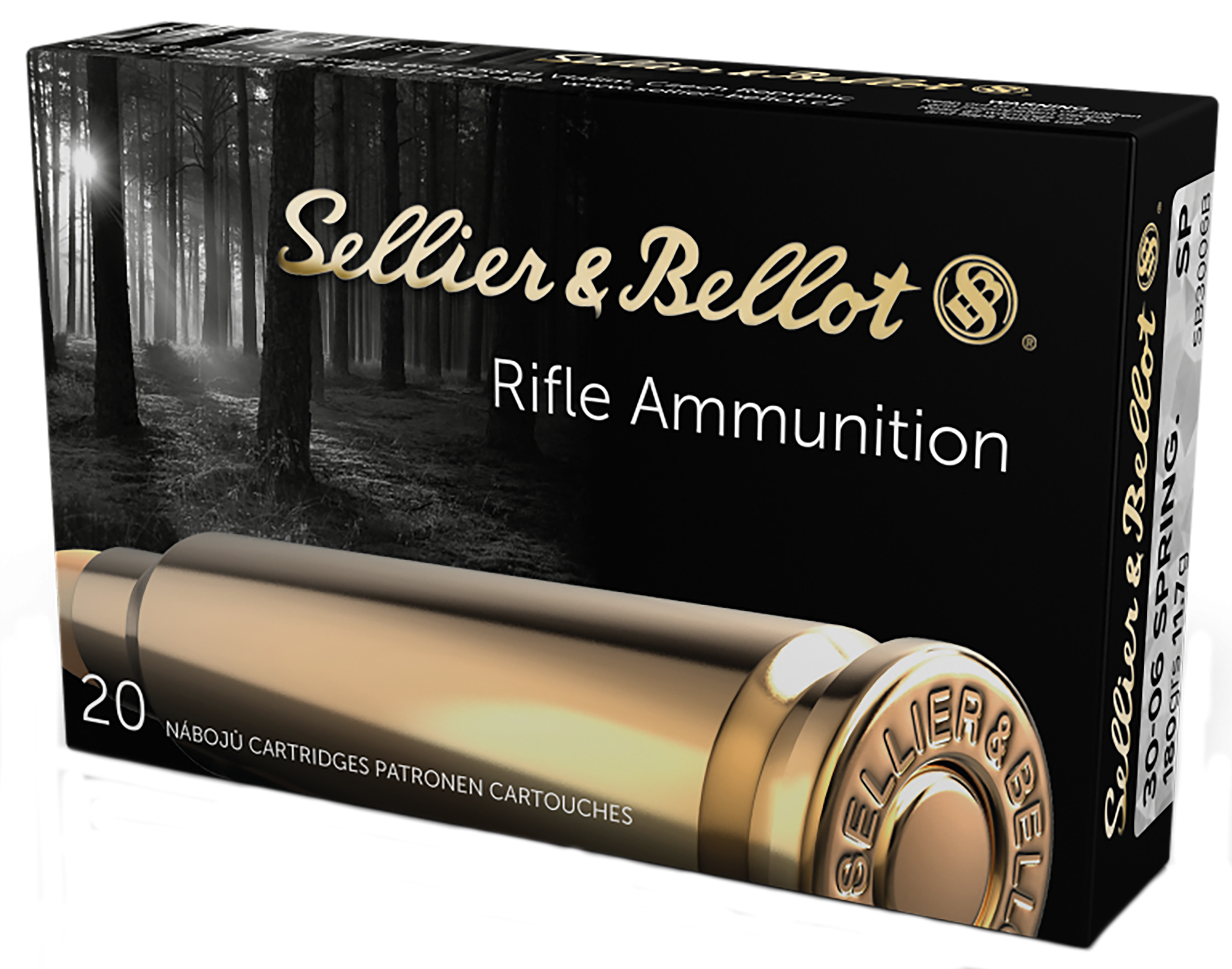 Sellier & Bellot SB3006B Rifle 30-06 Springfield 180gr Soft Point 20 Bx/20 Cs - Box or Case