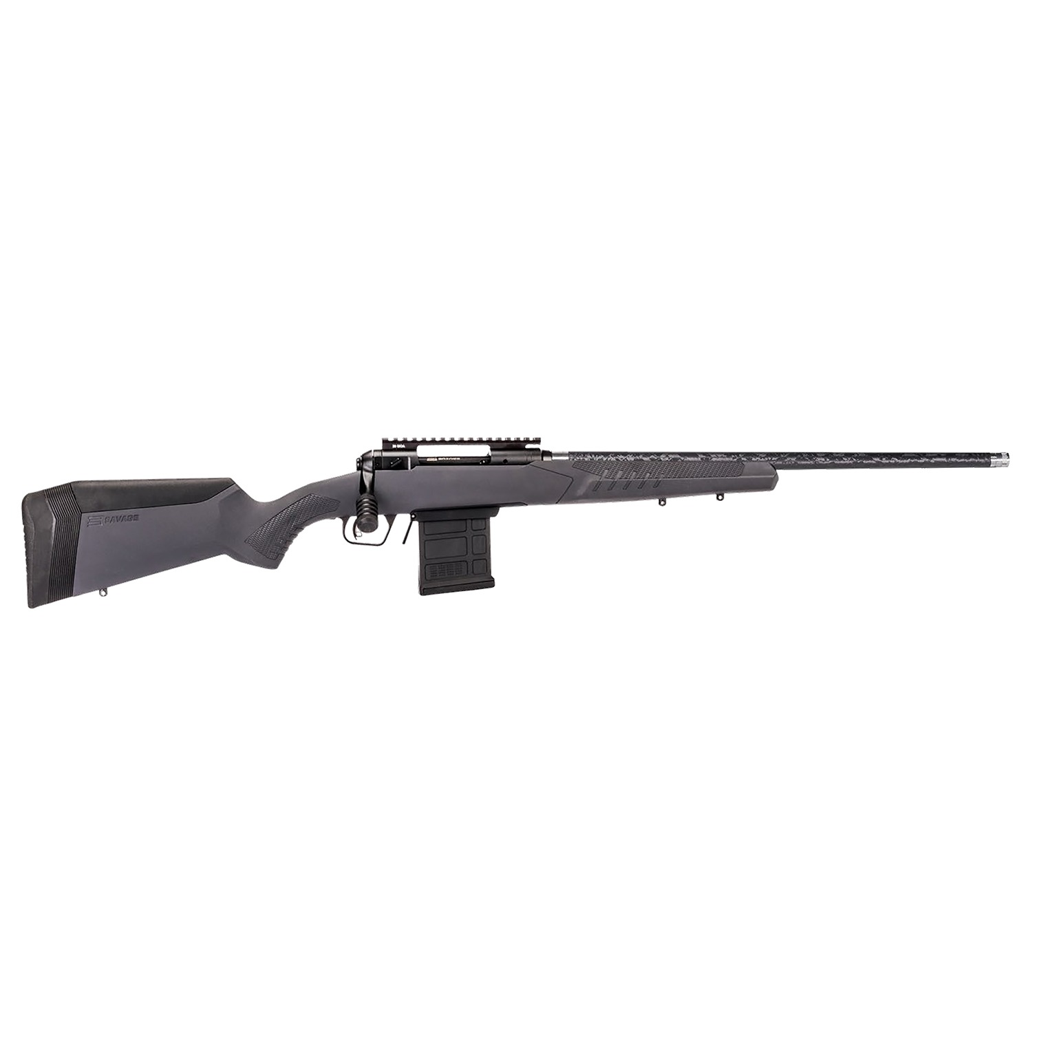 Savage Arms 57939 110 Carbon Tactical Full Size 6.5 Creedmoor 10+1 22” Carbon Fiber Threaded Barrel, Matte Black Picatinny Rail Carbon Steel Receiver, Adj AccuStock Gray Synthetic Stock, Right Hand