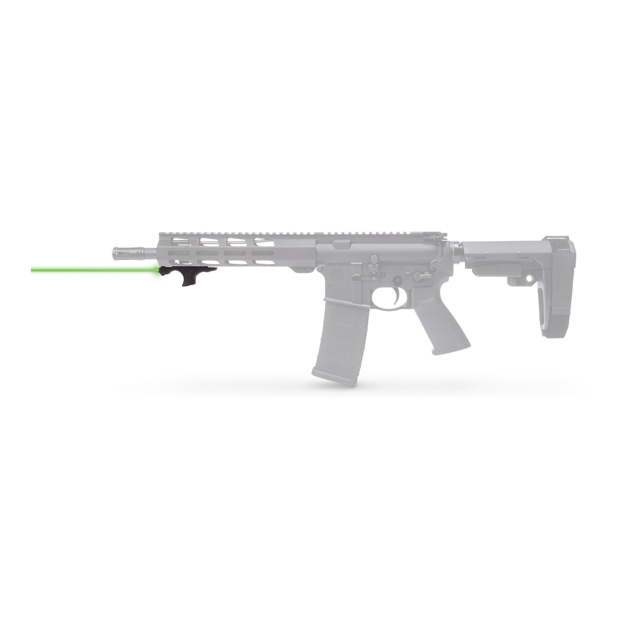 Viridian 9120058 HS1 AR Hand Stop Red Laser with Picatinny Rail Adapter HS Series Black
