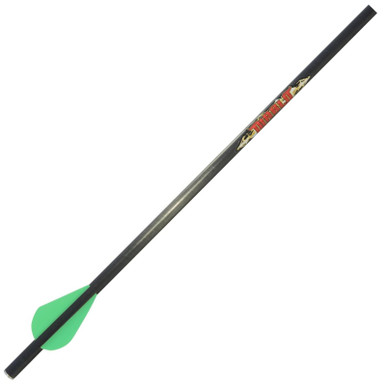 Excalibur Diablo 18" Carbon Crossbow Bolts 2" Vanes Black Pack of 6