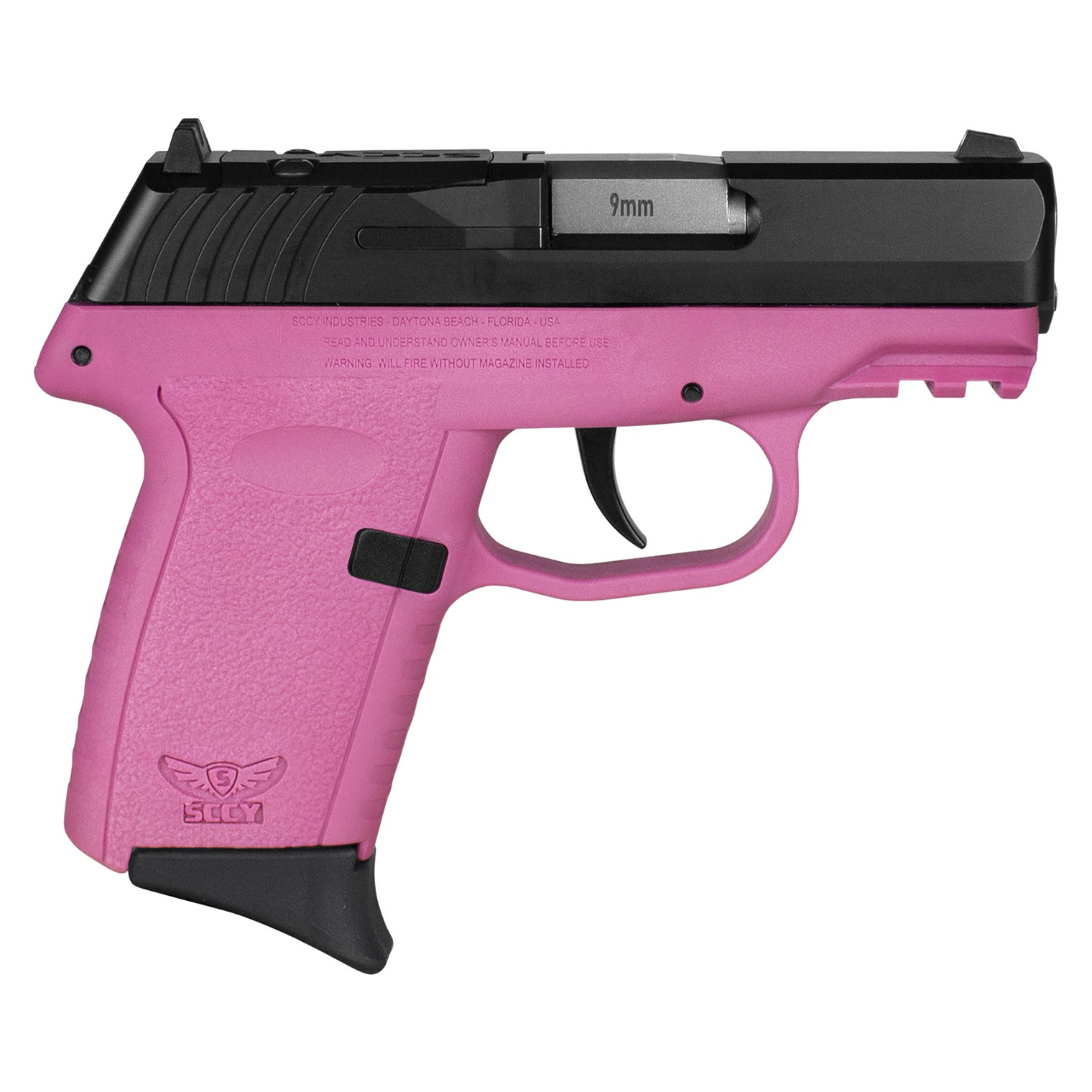 SCCY Industries CPX2CBPKRDRG3 CPX-2 Gen3 RD 9mm Luger 10+1 3.10” Pink Polymer w/ Picatinny Rail Serrated Black Nitride SS Slide Pink Polymer Grip