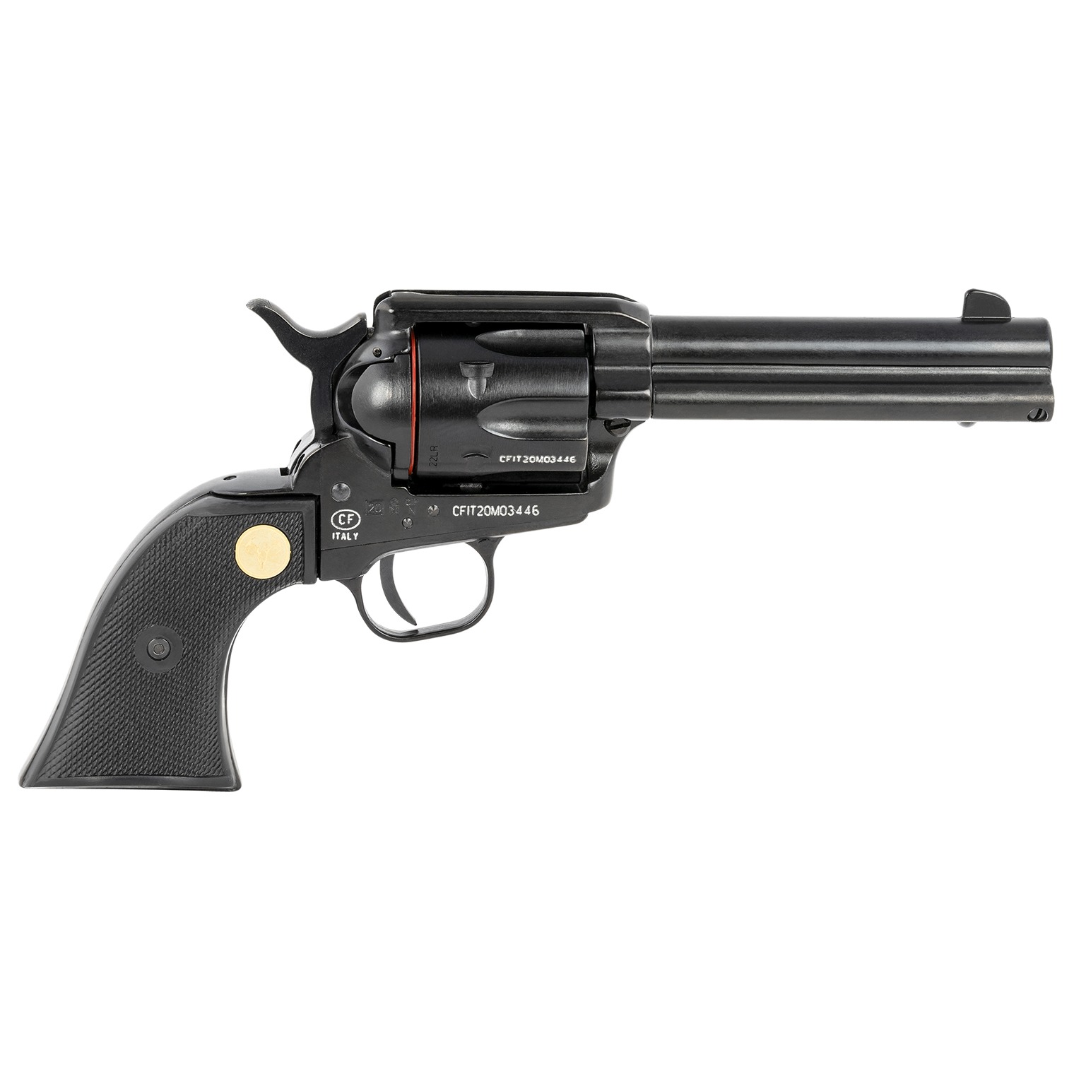 Traditions SAT7322250 1873 Rawhide SAO 22 LR 6rd 4.75” Blued Steel Black Checkered PVC Grip