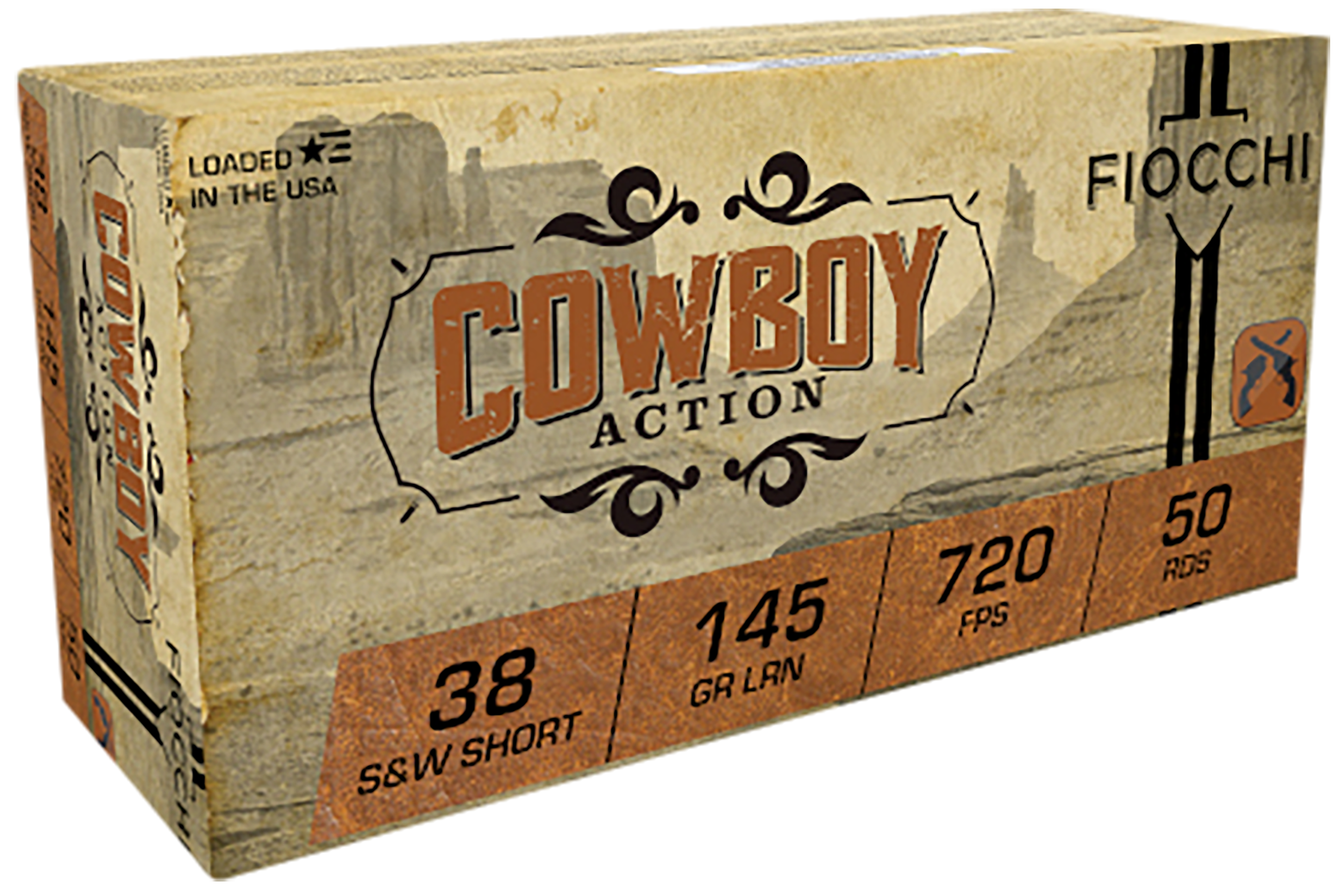 Fiocchi Cowboy Action 38 S&W Short 145gr Lead Round Nose - Box or Case