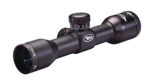 BSA Optics Tactical Weapon 4X30, 1" Maintube, Mil Dot Reticle, 1/4 MOA Adjustments, Black Color