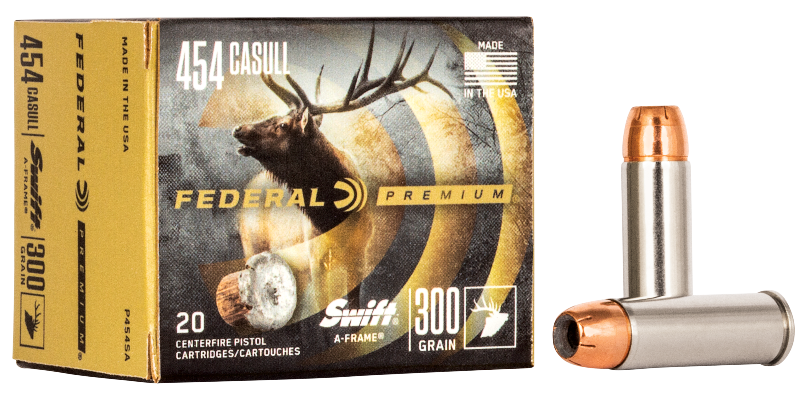 Federal Premium 454 Casull 300gr Swift A-Frame 20rd - Box or Case
