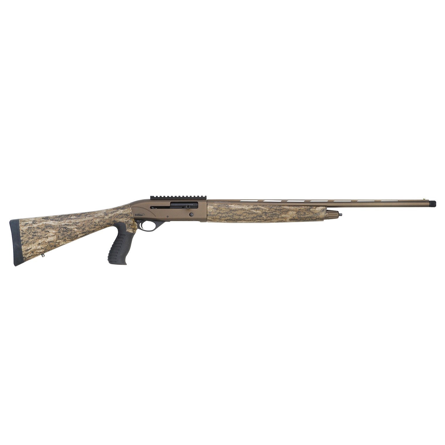 TriStar 24158 Viper G2 Turkey 28 Gauge 2.75” 5+1 24”, Bronze Cerakote Barrel/Rec, Mossy Oak Digital Bottomland Pistol Grip Stock, Fiber Optic Sight, 4 MobilChoke Included