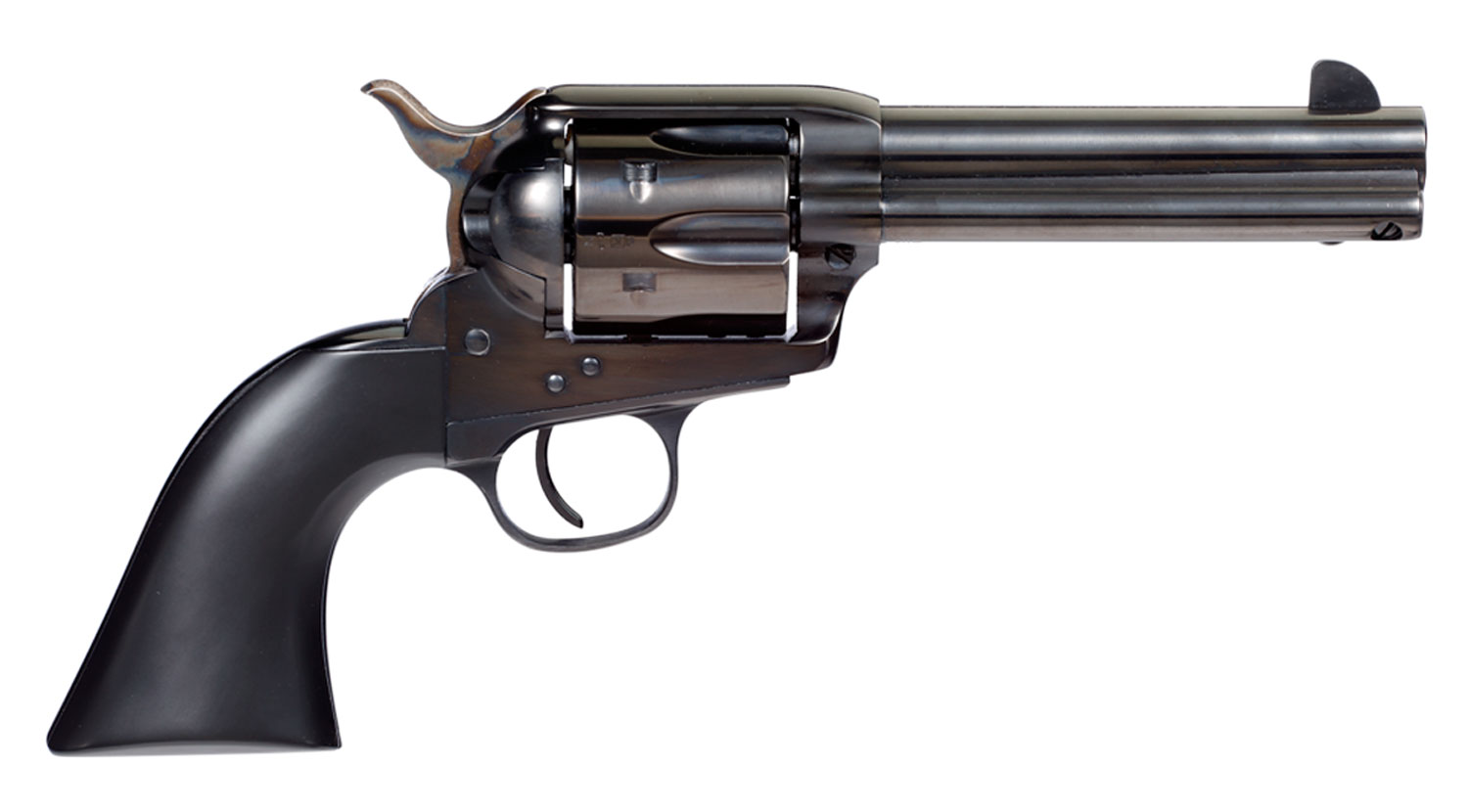 Taylors Devil Anse Revolver 555161, 45 Colt (LC), 4.75", Matte Black Wood Grip, Blued Finish, 6 Rd