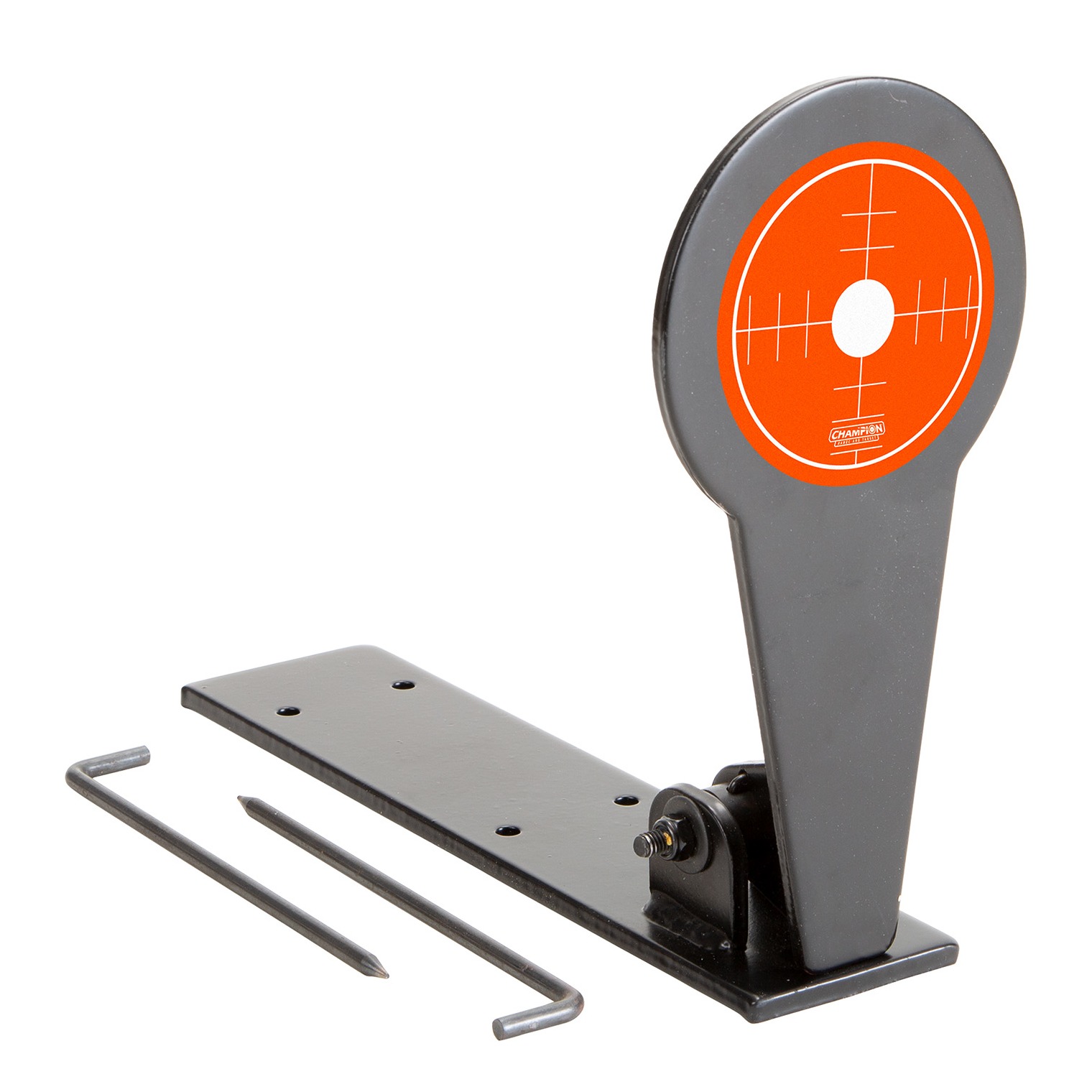 Champion Targets 40881 Gong Popper Target Rimfire Orange Steel Standing Includes Ground Stakes