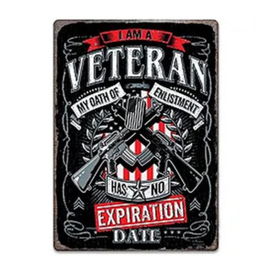 River's Edge Veteran Oath Sign 2723 Size: 12 x 17 in Metal