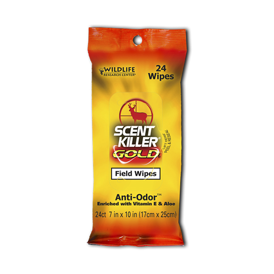 Wildlife Research 1295 Scent Killer Gold Field Wipes Odor Eliminator Wipes 24 Pack