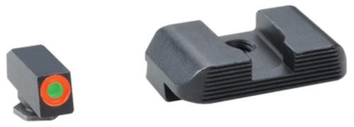 AmeriGlo Hackathorn Night Set For Glock 17/19/22 Orange Outline Front Black Serrated Rear