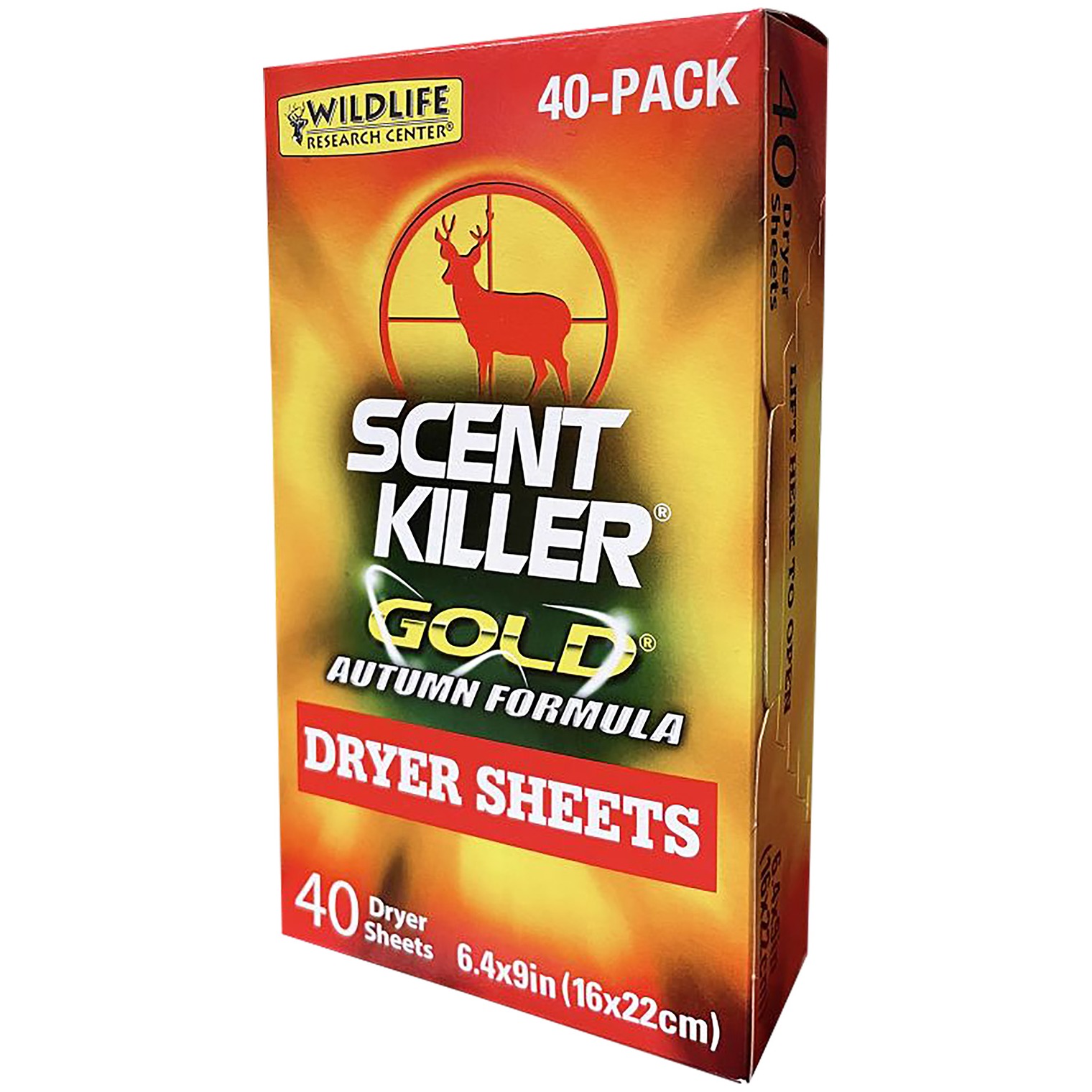 Wildlife Research 1283 Scent Killer Gold Autumn Dryer Sheets Odor Eliminator 40 Pack