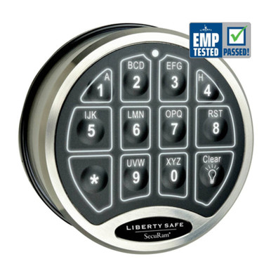 Liberty Safe SecuRam Backlit Electronic Lock Chrome