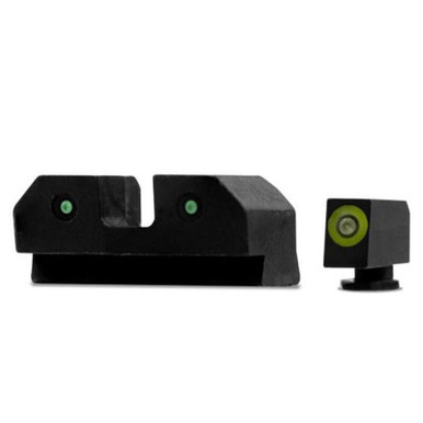 xS Sights RAM Night Sights Glock 17/19/26 Traditional 3 Dot Tritium Night Sight High Contrast Green