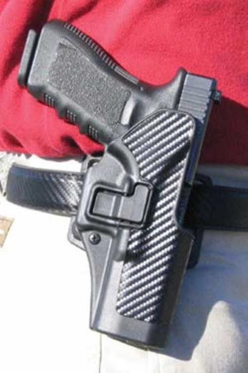 Blackhawk CQC Serpa Holster, For Glock 17/22, Carbon Fiber, Left Hand