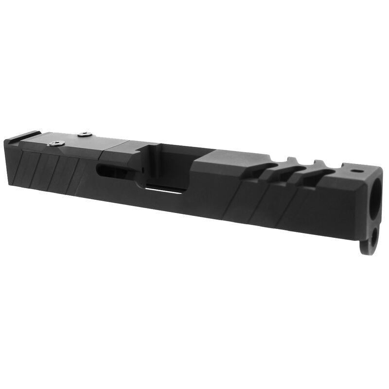 TacFire Replacement Slide 40 S&W Graphite Black Cerakote Stainless Steel with Optics Cut & Slide Ports for Glock 23 Gen3