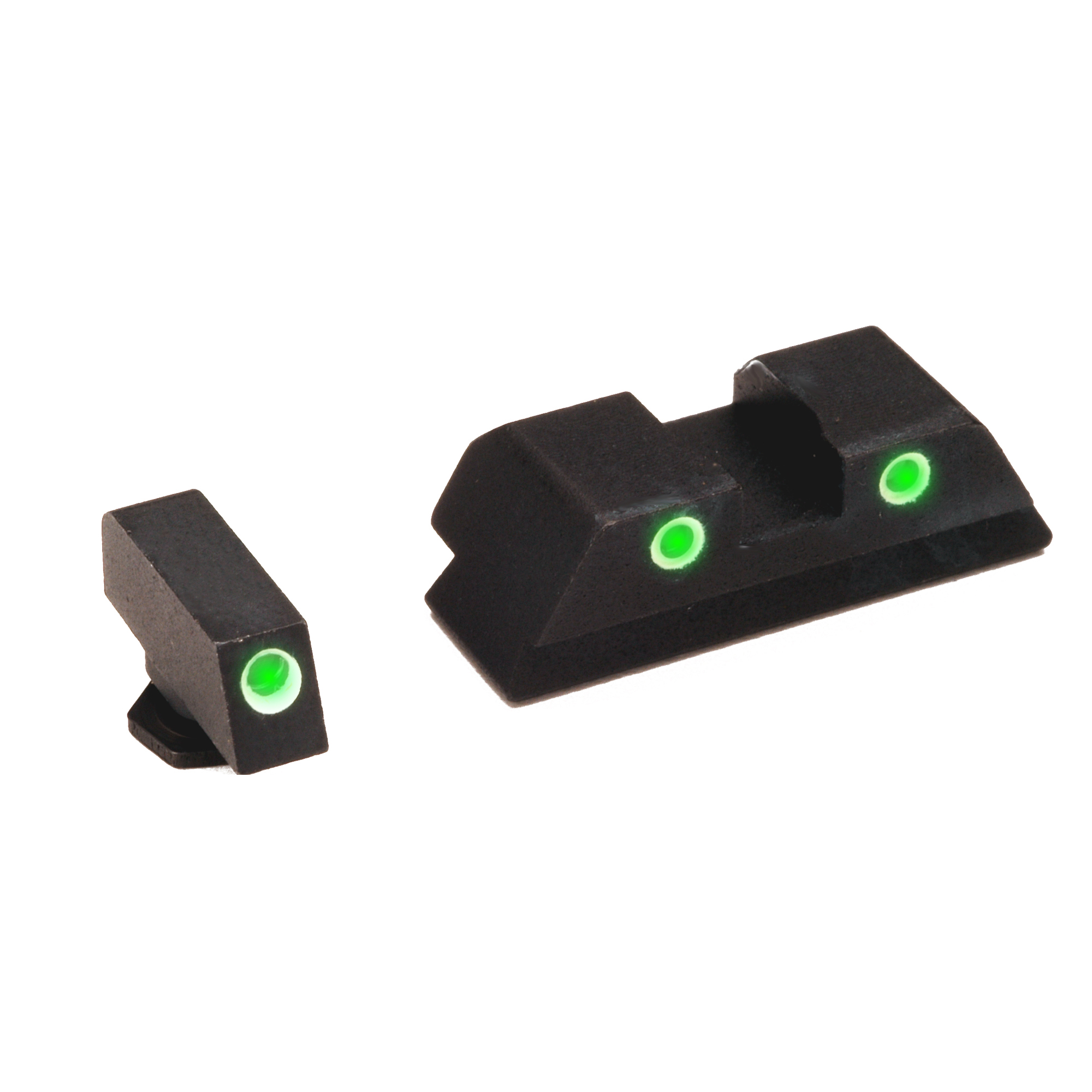 AmeriGlo GL119 Classic Tritium Sight Set for Glock Green Tritium White Outline Front Sight-Green Tritium White Outline Rear Sight