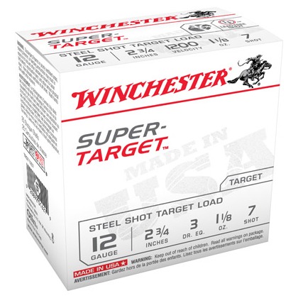 Winchester Ammo TRGT12S7 Super-Target 12Gauge 2.75” 1 1/8oz 7Shot 25 Per Box/10 Case